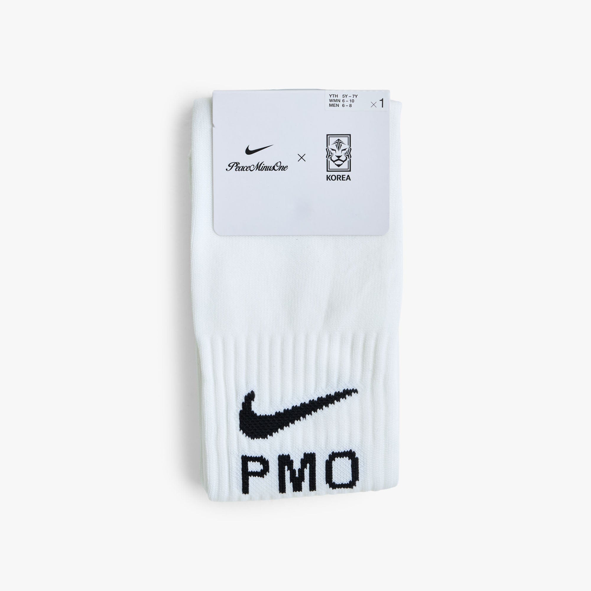 Nike x Korea x Peaceminusone Over - The - Calf Socks White / Black