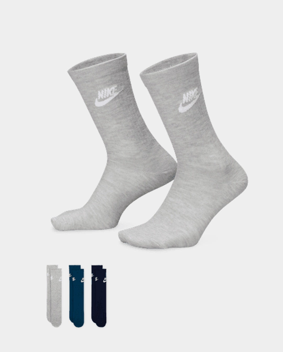 Nike - Everyday Essential Crew Socks - Blues/Grey