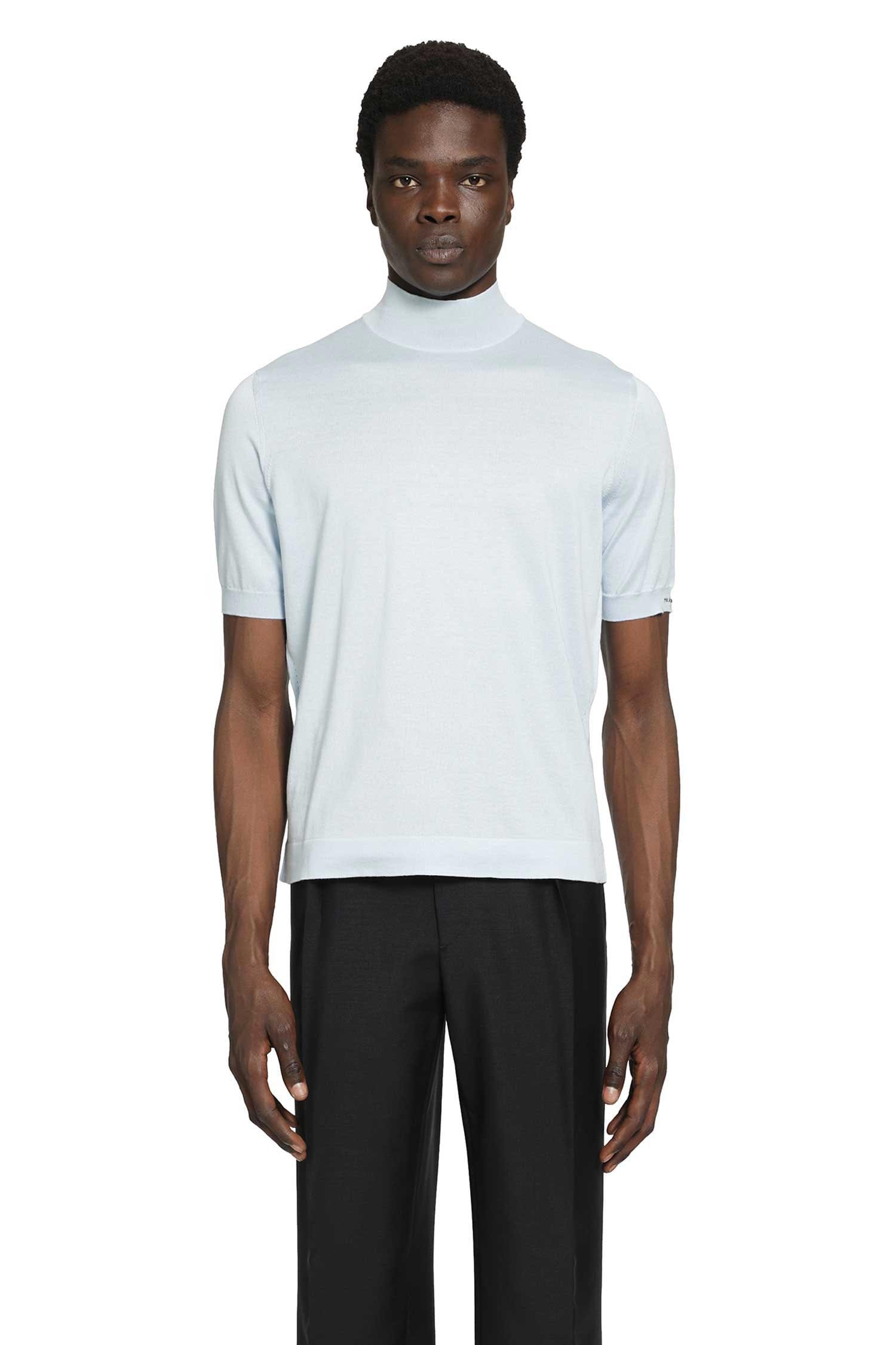 Prada Short Sleeve Cotton Sweater