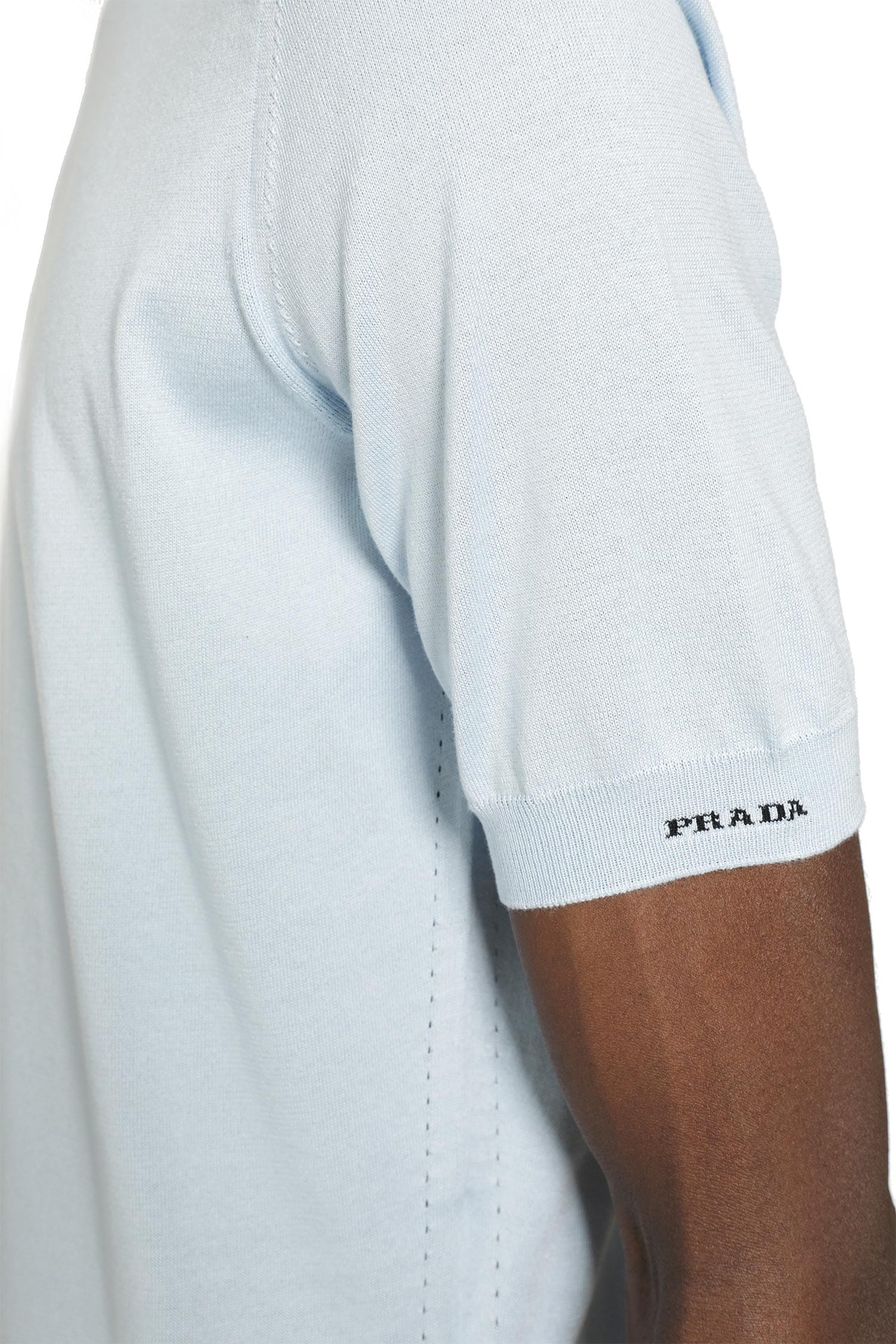 Prada Short Sleeve Cotton Sweater