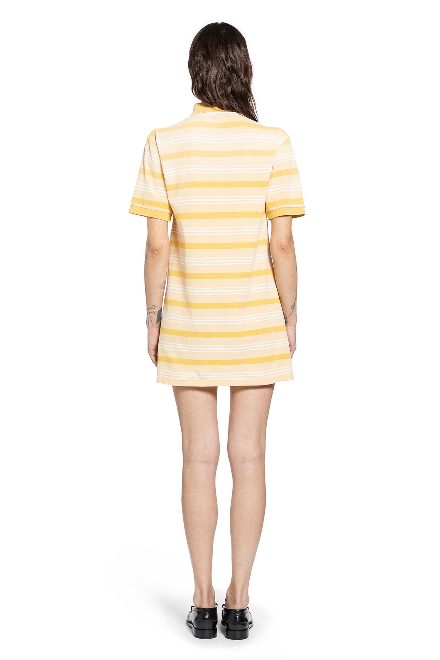 Prada Striped Cotton piqué Polo Mini Dres