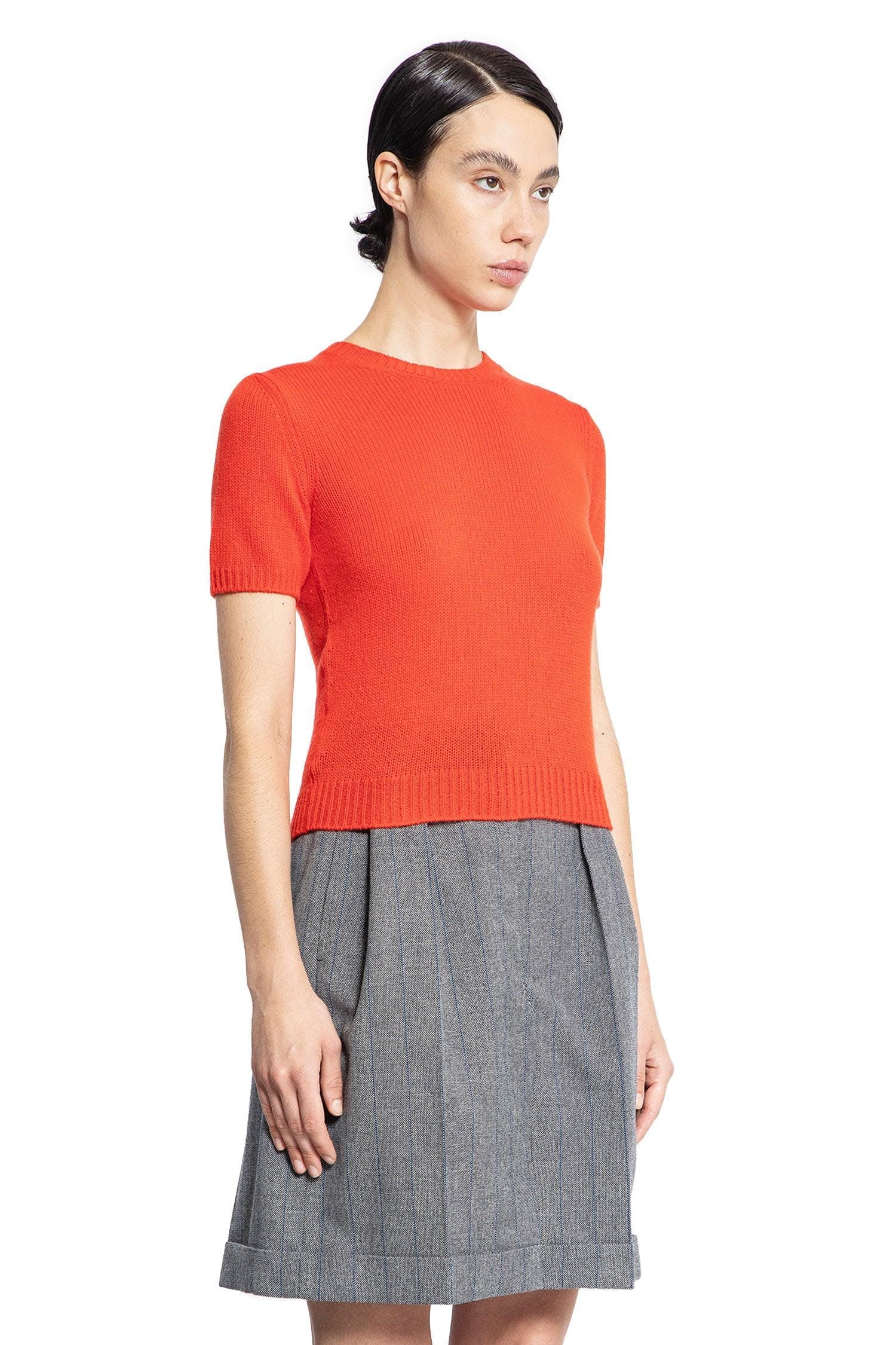 Prada Short Sleeve Cashmere Sweater
