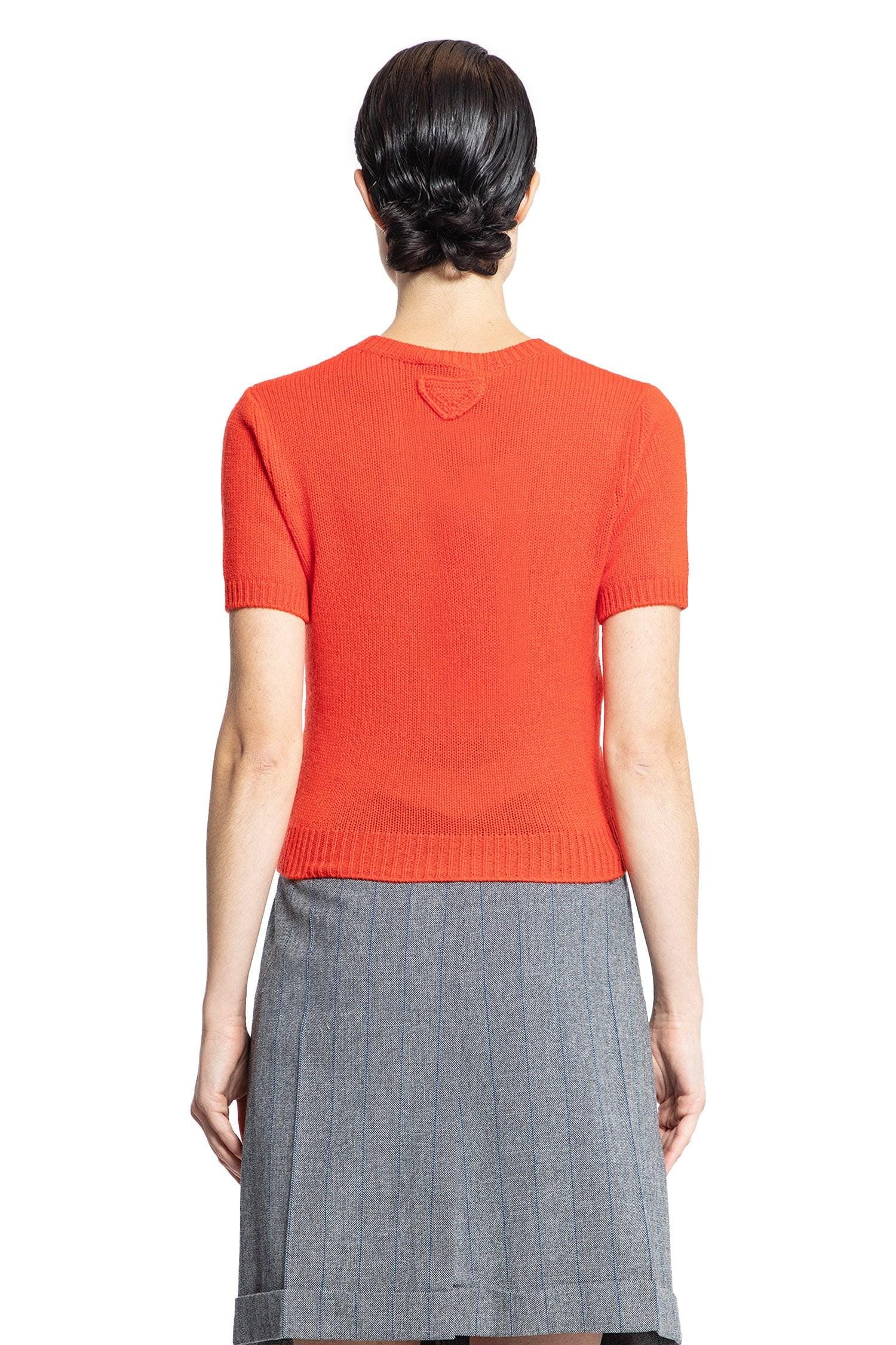 Prada Short Sleeve Cashmere Sweater