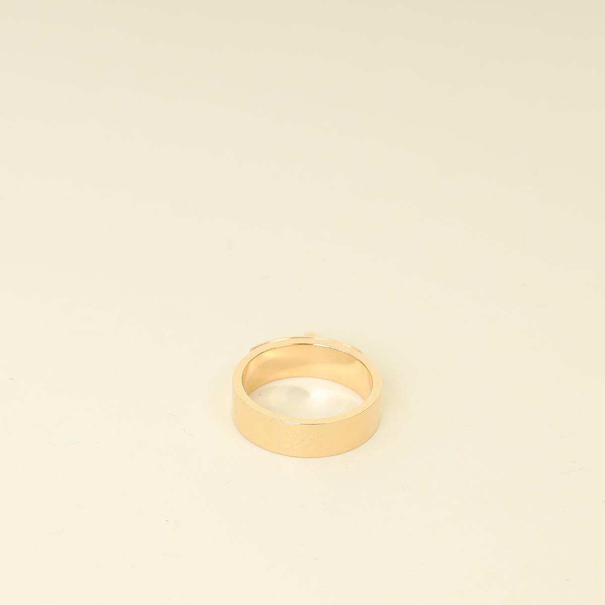 Hermes 18K Rose Gold Diamond Kelly Ring Small Model 49