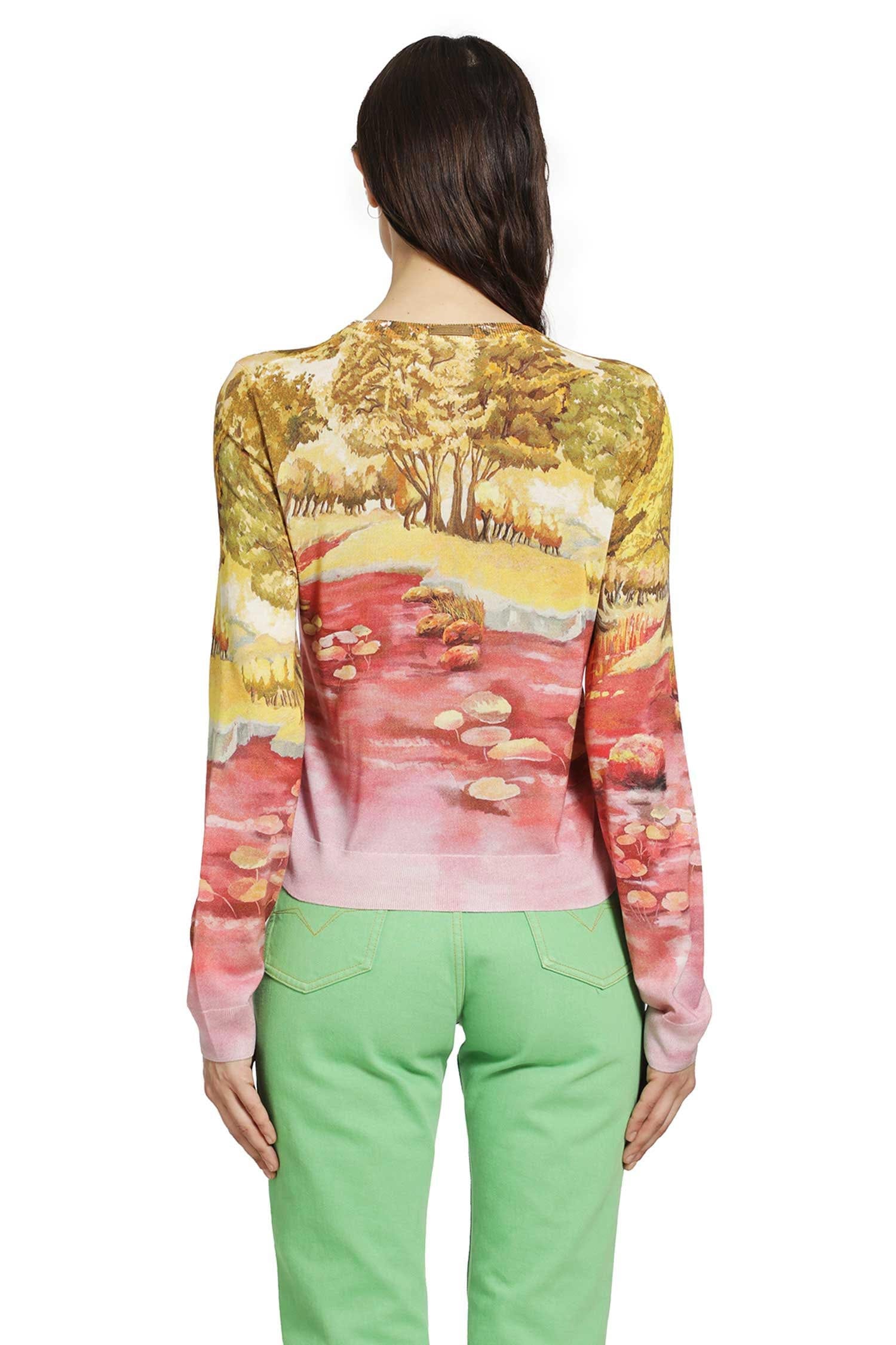 Versace Printed Silk Knit cardigan