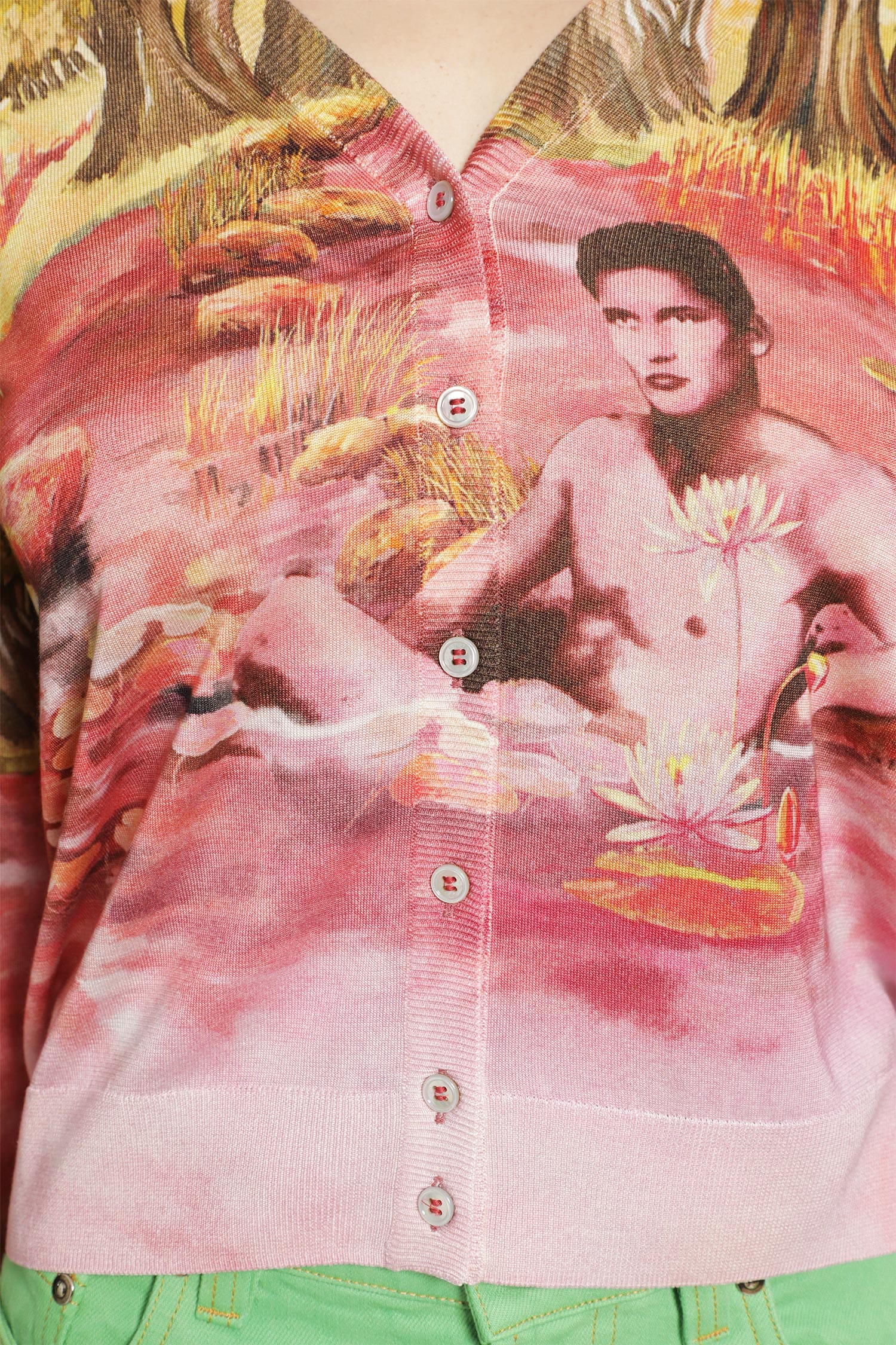 Versace Printed Silk Knit cardigan