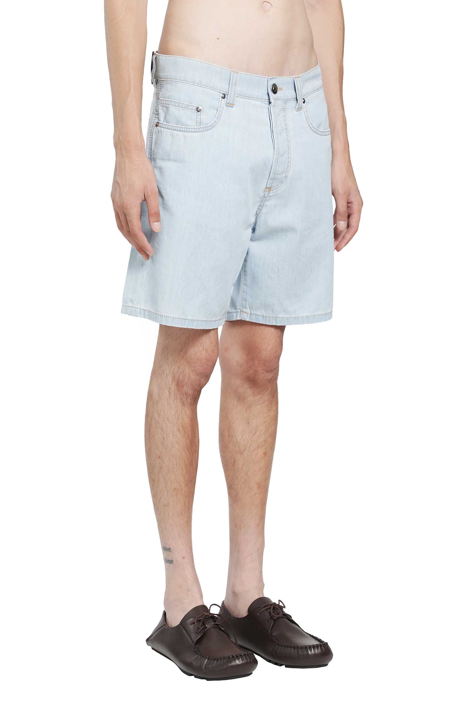 Versace Chambray Denim Shorts