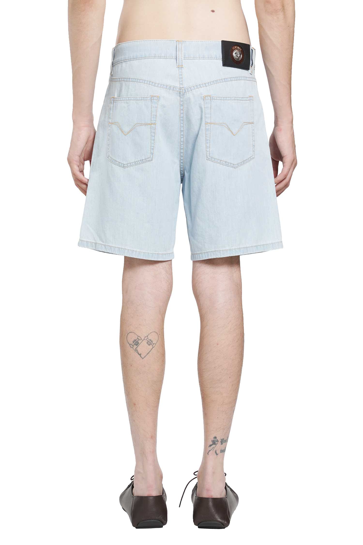 Versace Chambray Denim Shorts