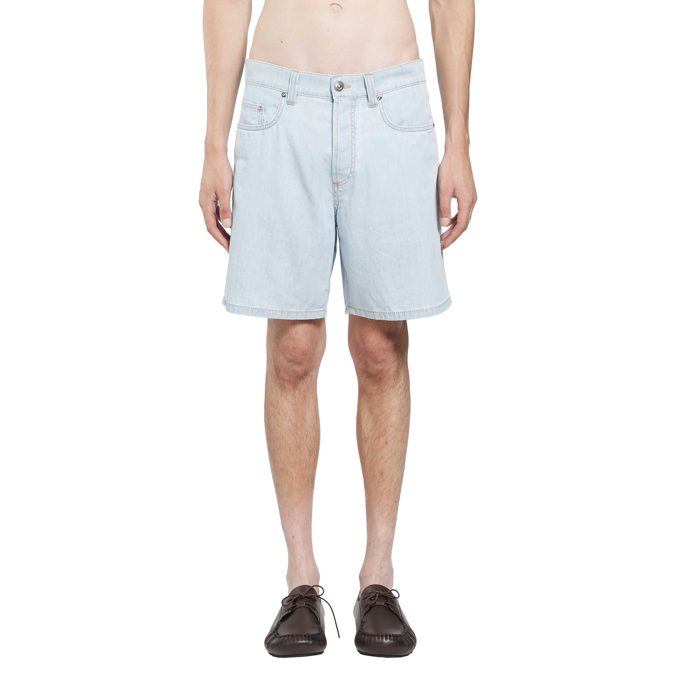 Versace Chambray Denim Shorts