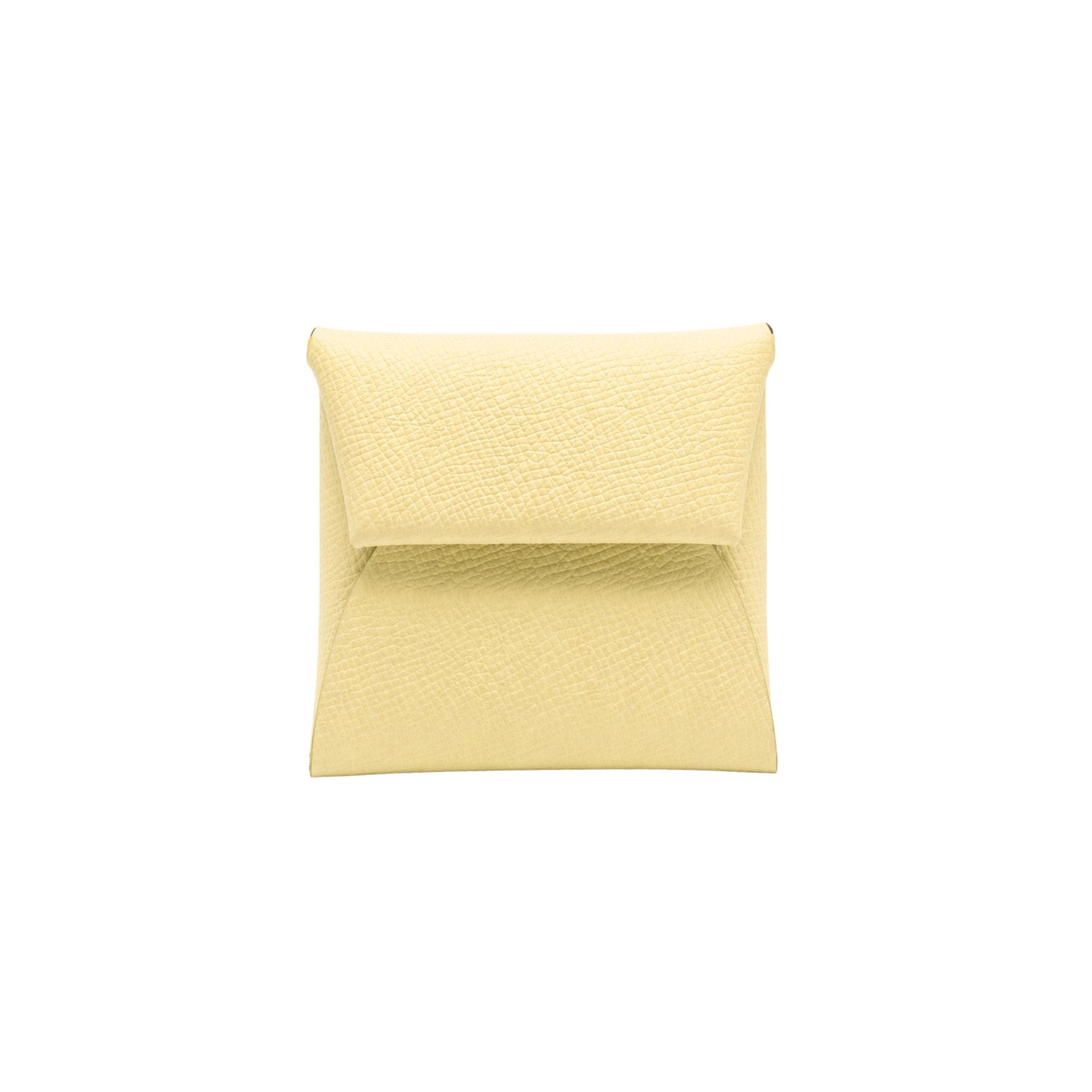 Hermes Bastia Change Purse in Jaune Milton