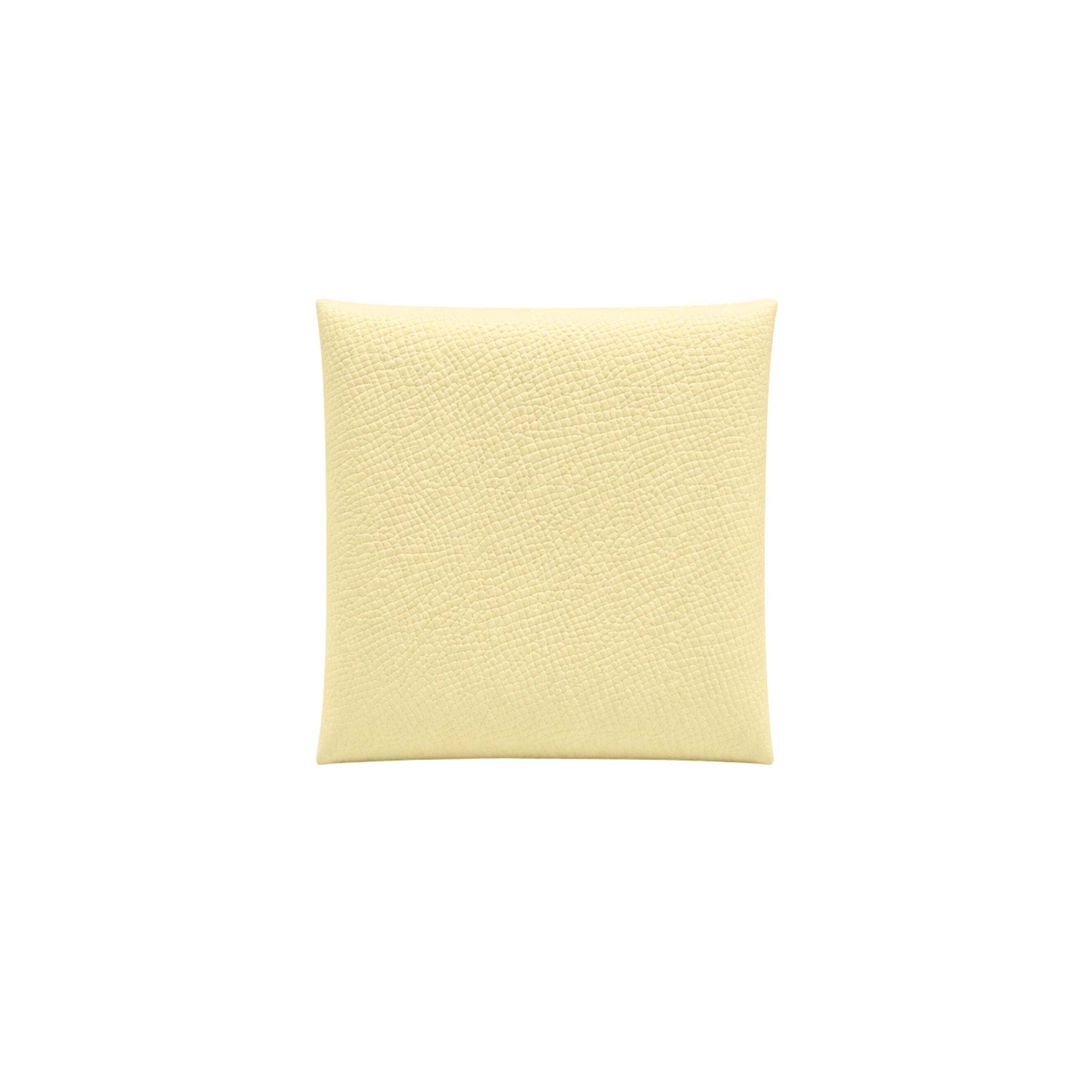 Hermes Bastia Change Purse in Jaune Milton