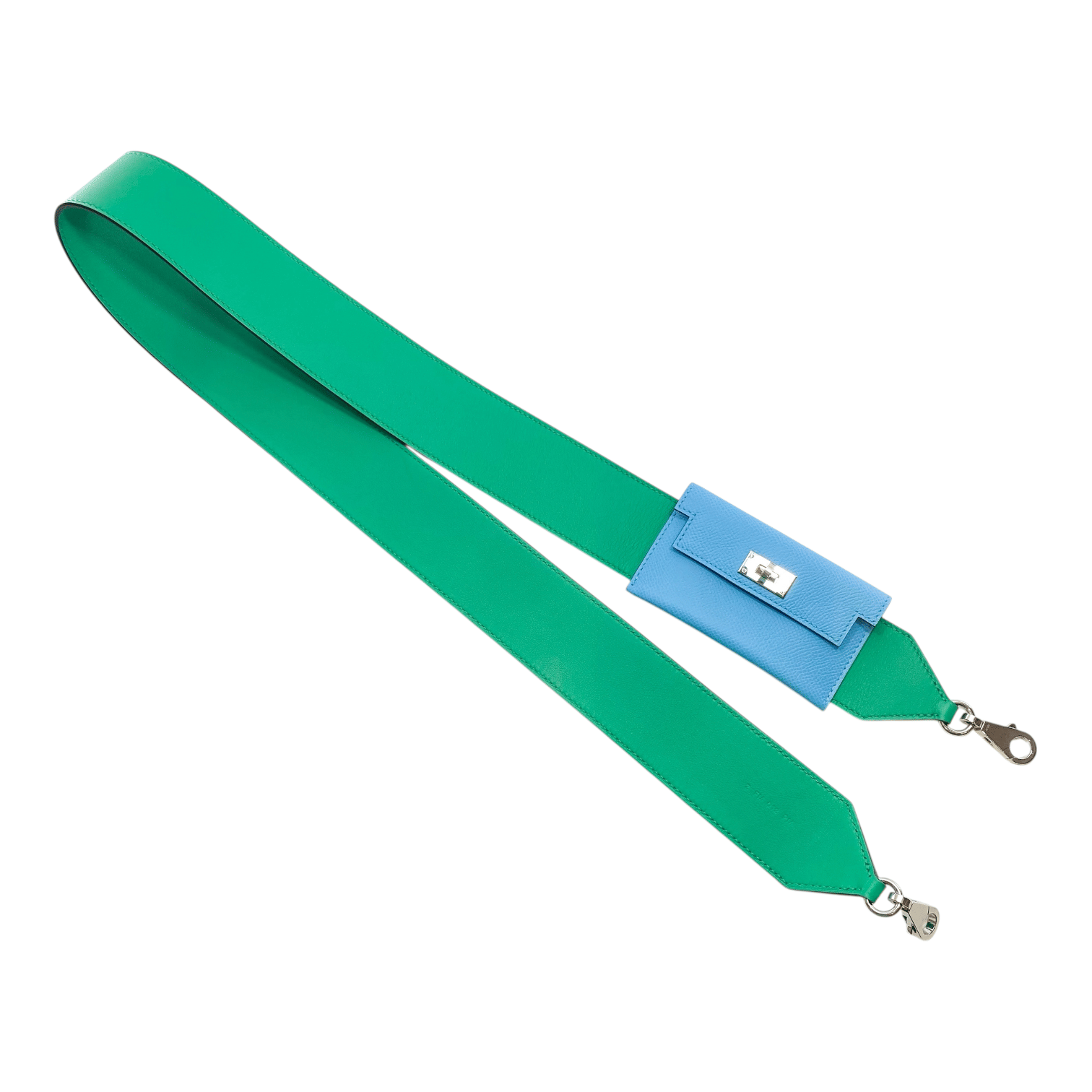 Hermes Kelly Pocket Strap Vert Vertigo Bleu Celeste