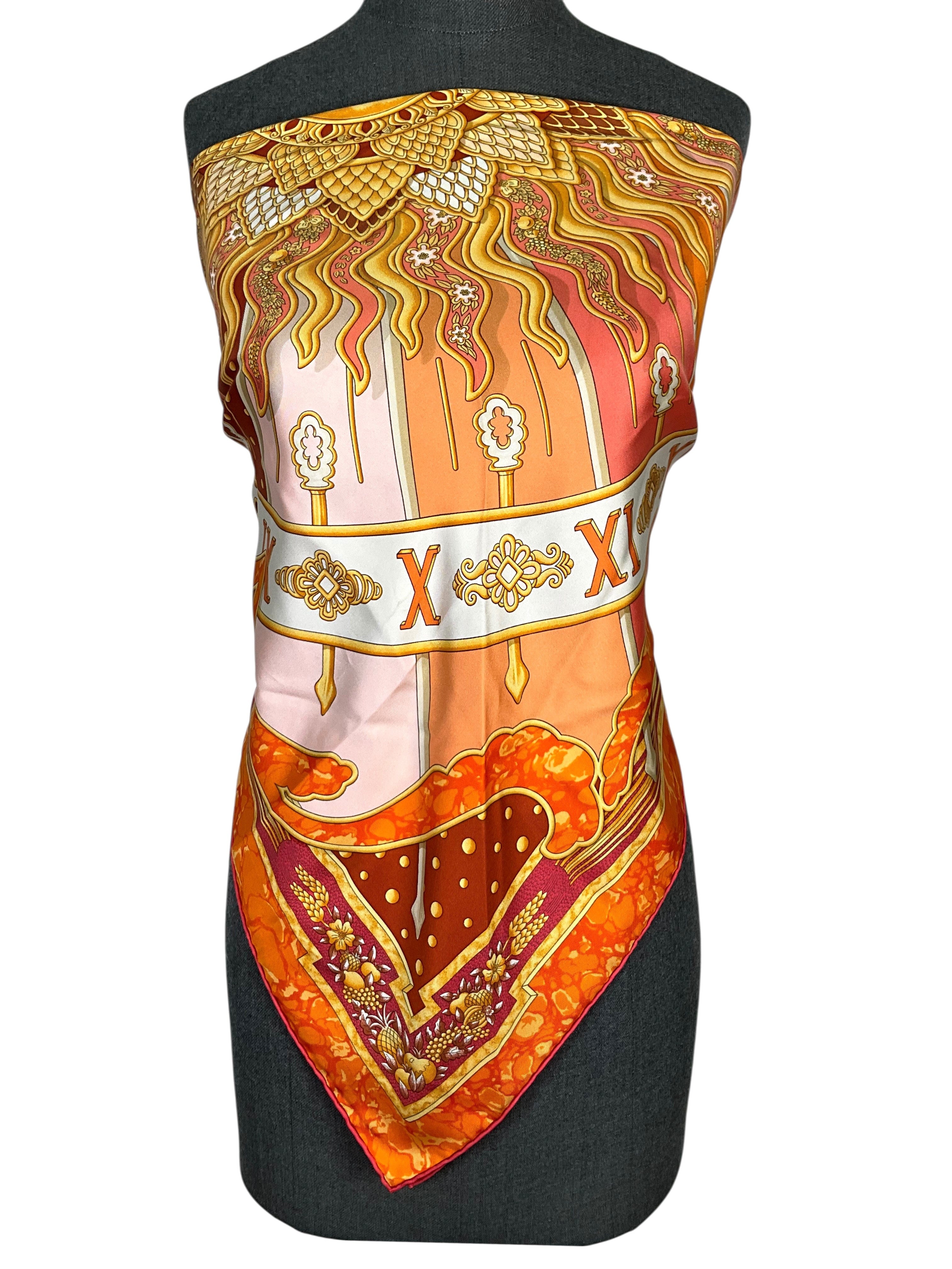 Hermes Gloria Soli Silk Scarf 90