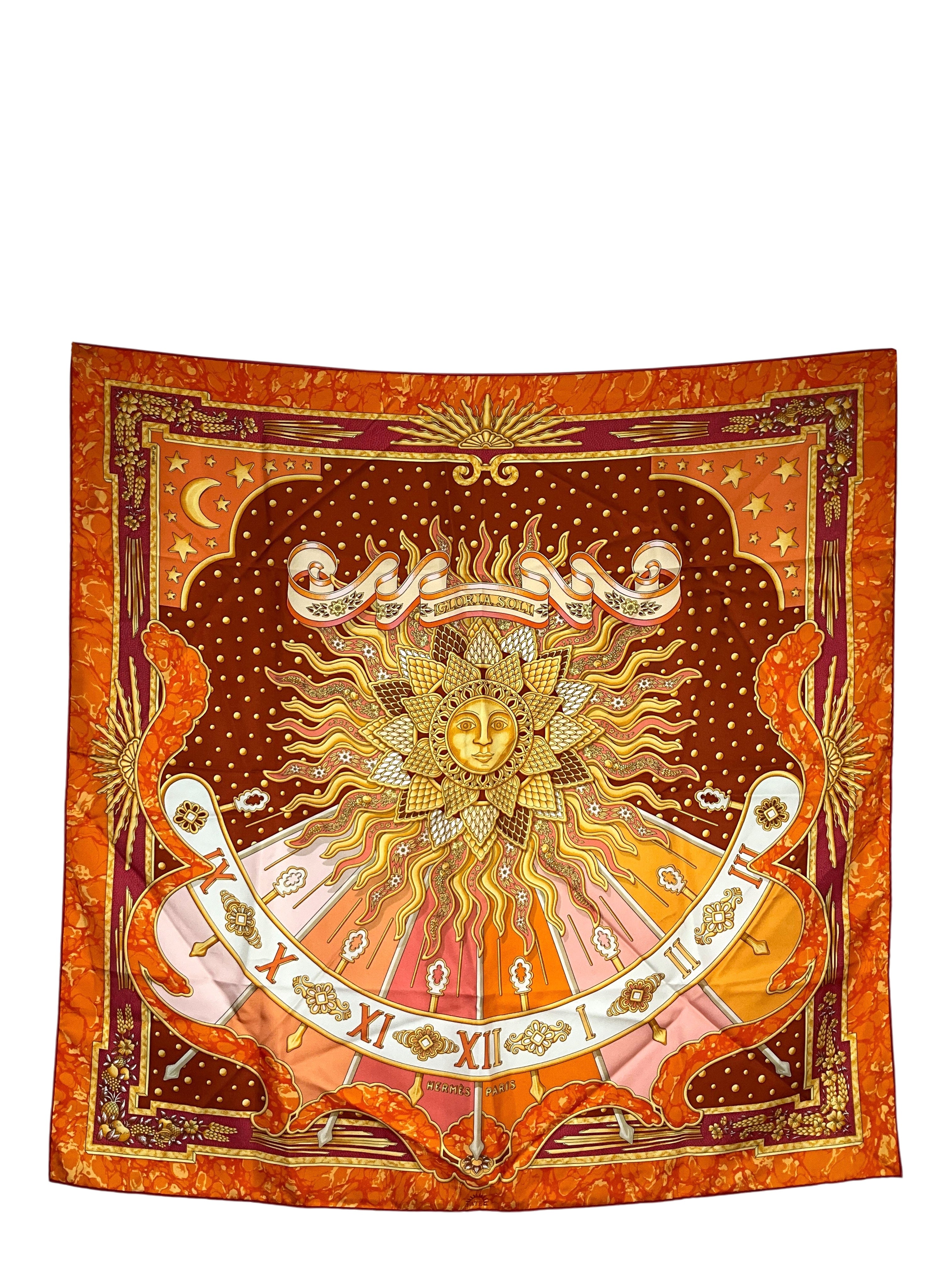 Hermes Gloria Soli Silk Scarf 90