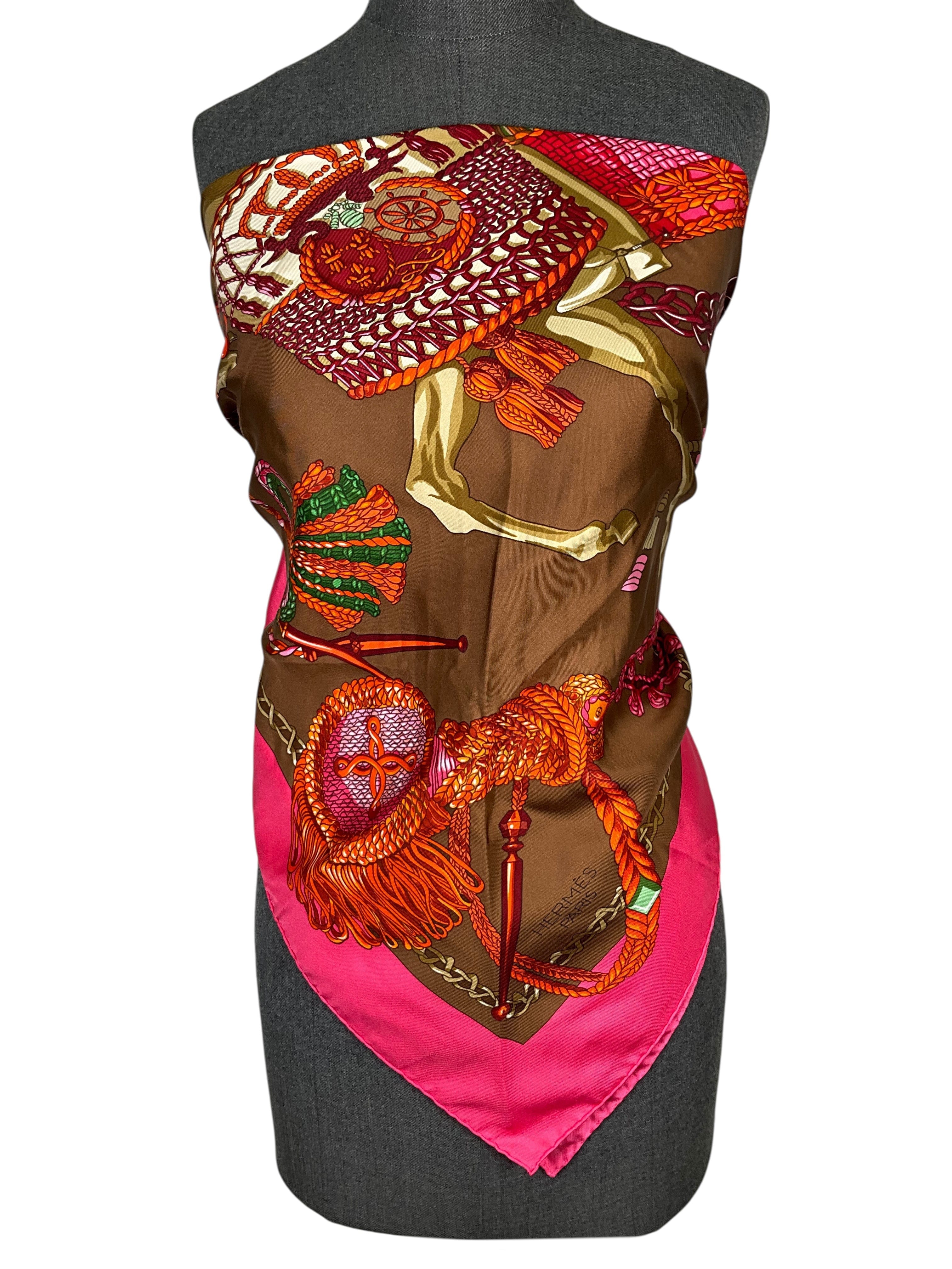Hermes Le Timbalier Silk Scarf 90