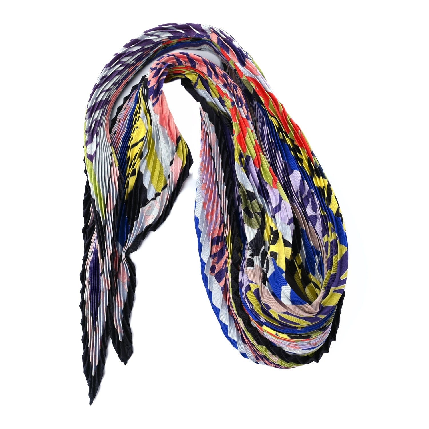 Hermes Silk Plisse Mots De Soie Scarf 90