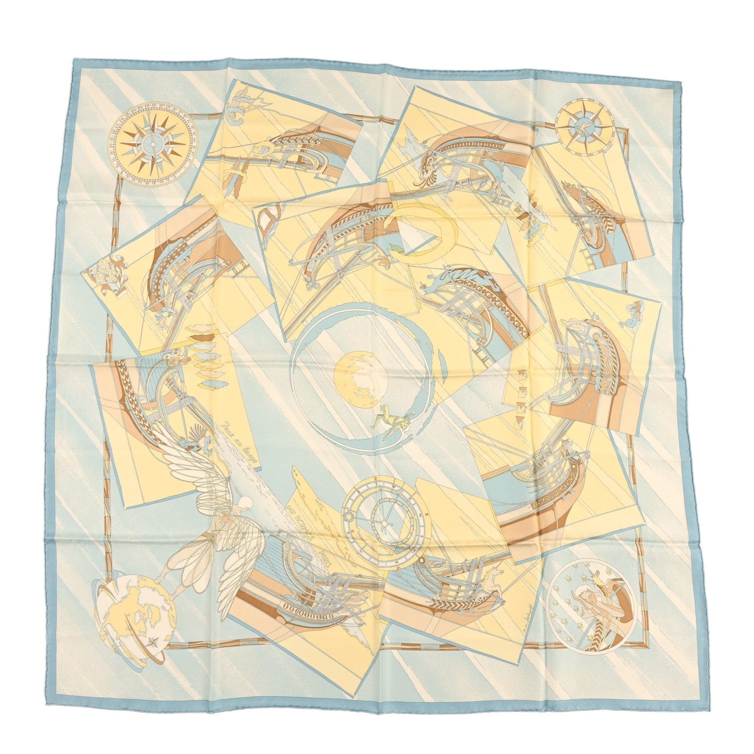 Hermes Silk Face Au Large Scarf 90