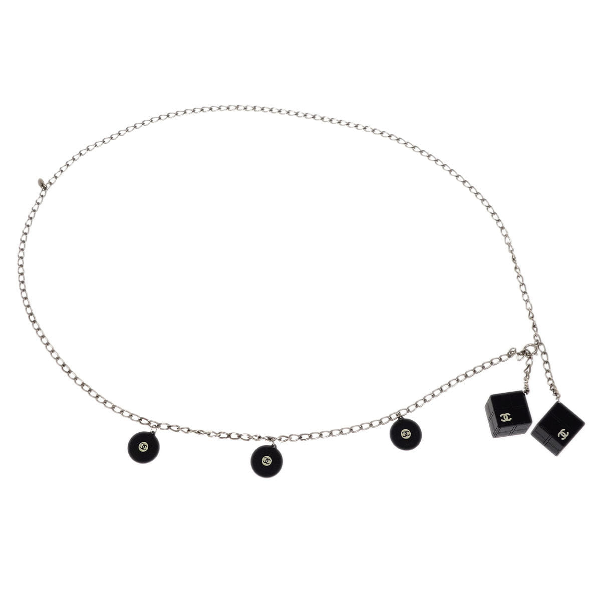 Chanel 2004SS Cube Record Chain Belt Silver 04S