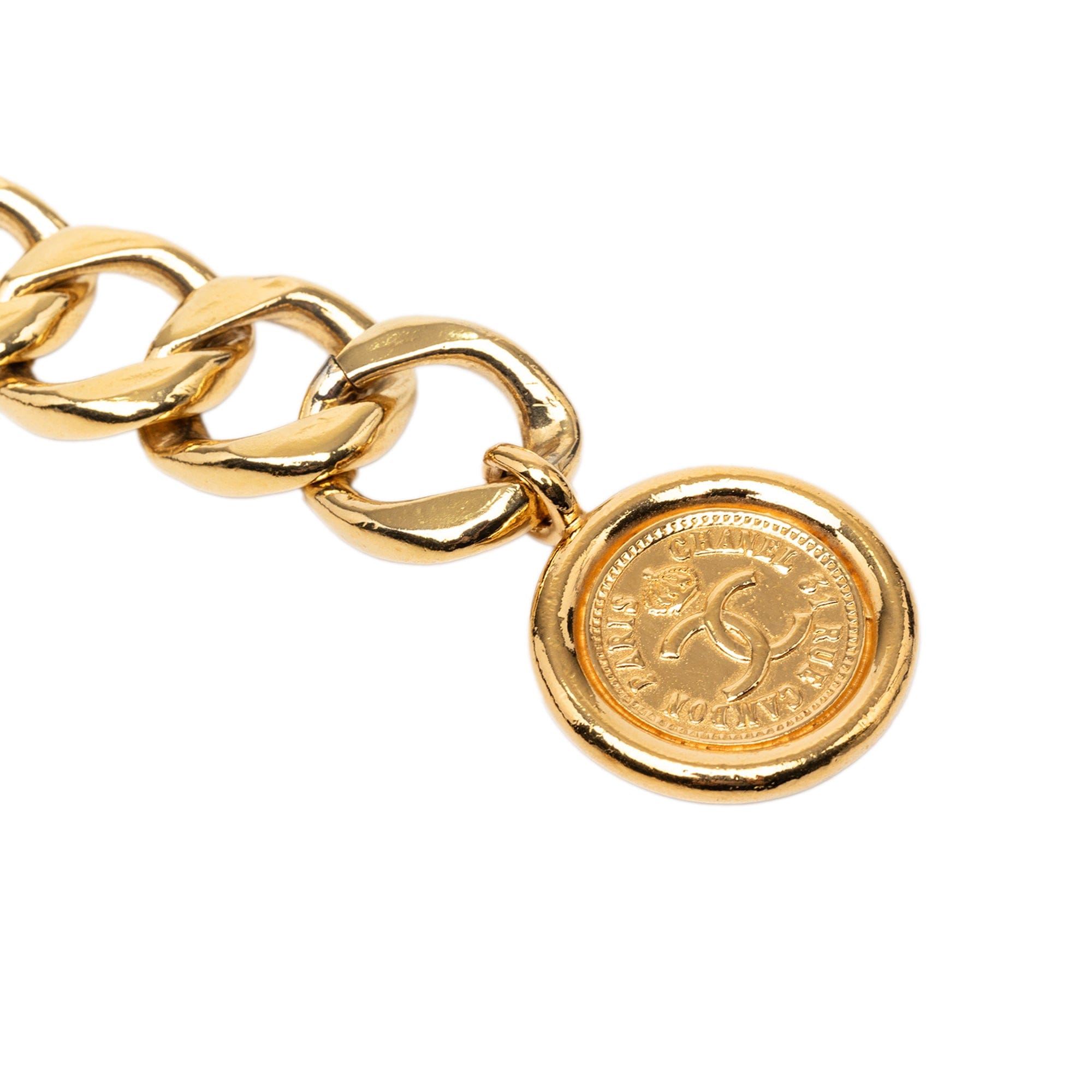 Chanel Gold Plated CC Medallion Chain Belt