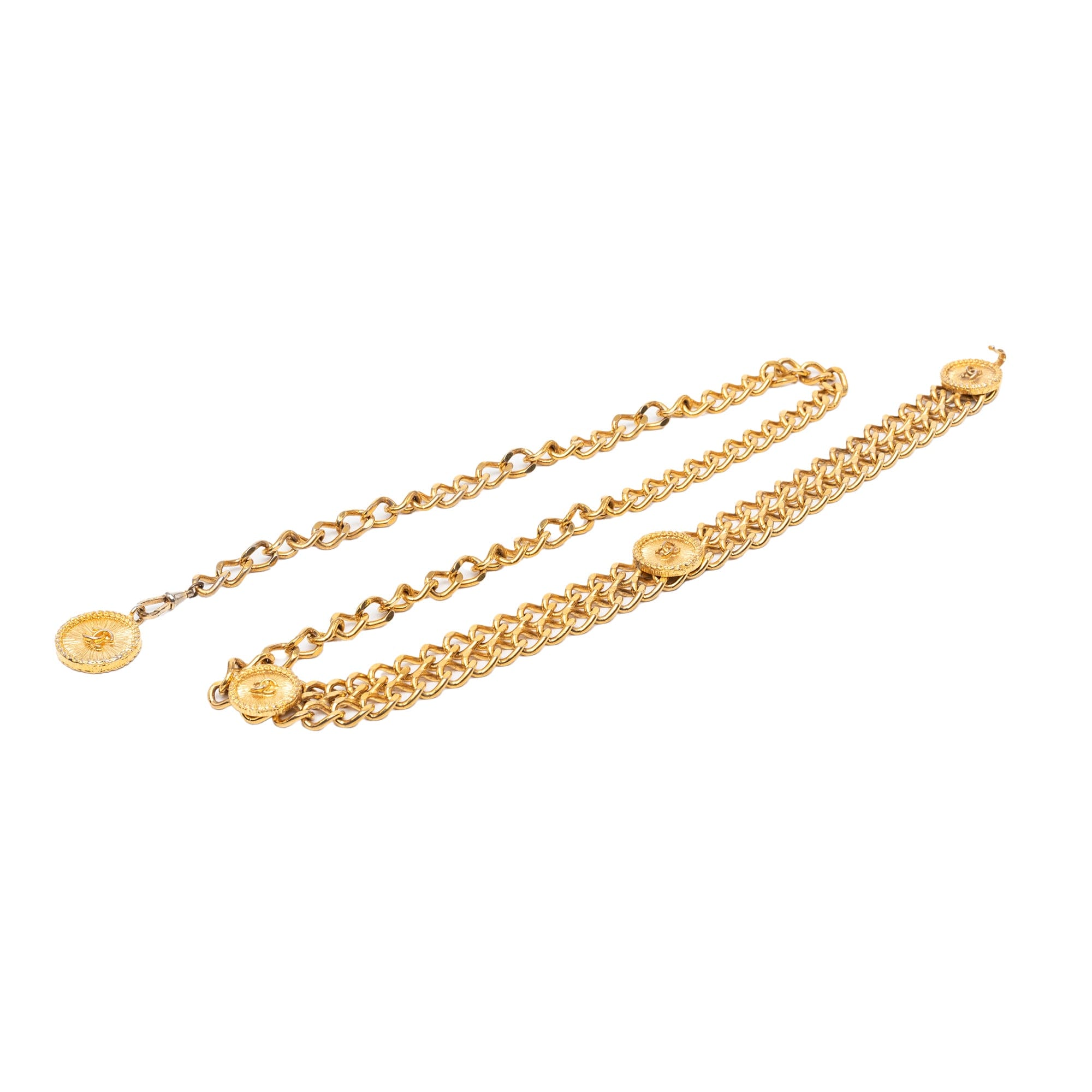 Chanel CC Gold Plated Medallion Belt