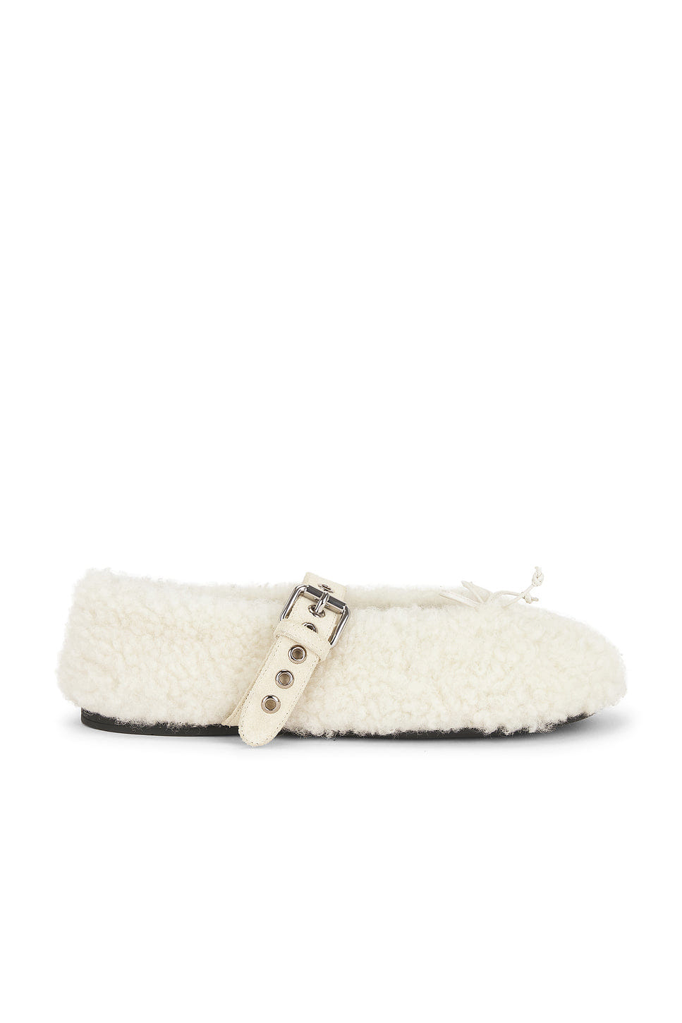 Miu Miu Montone Winter Ballerine Flat
