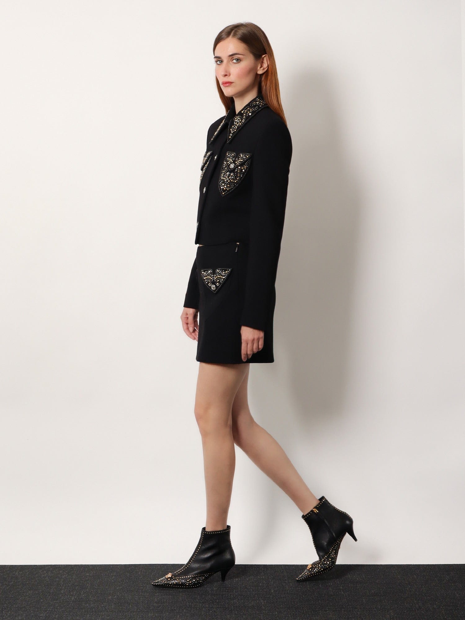 Versace Virgin wool mini skirt