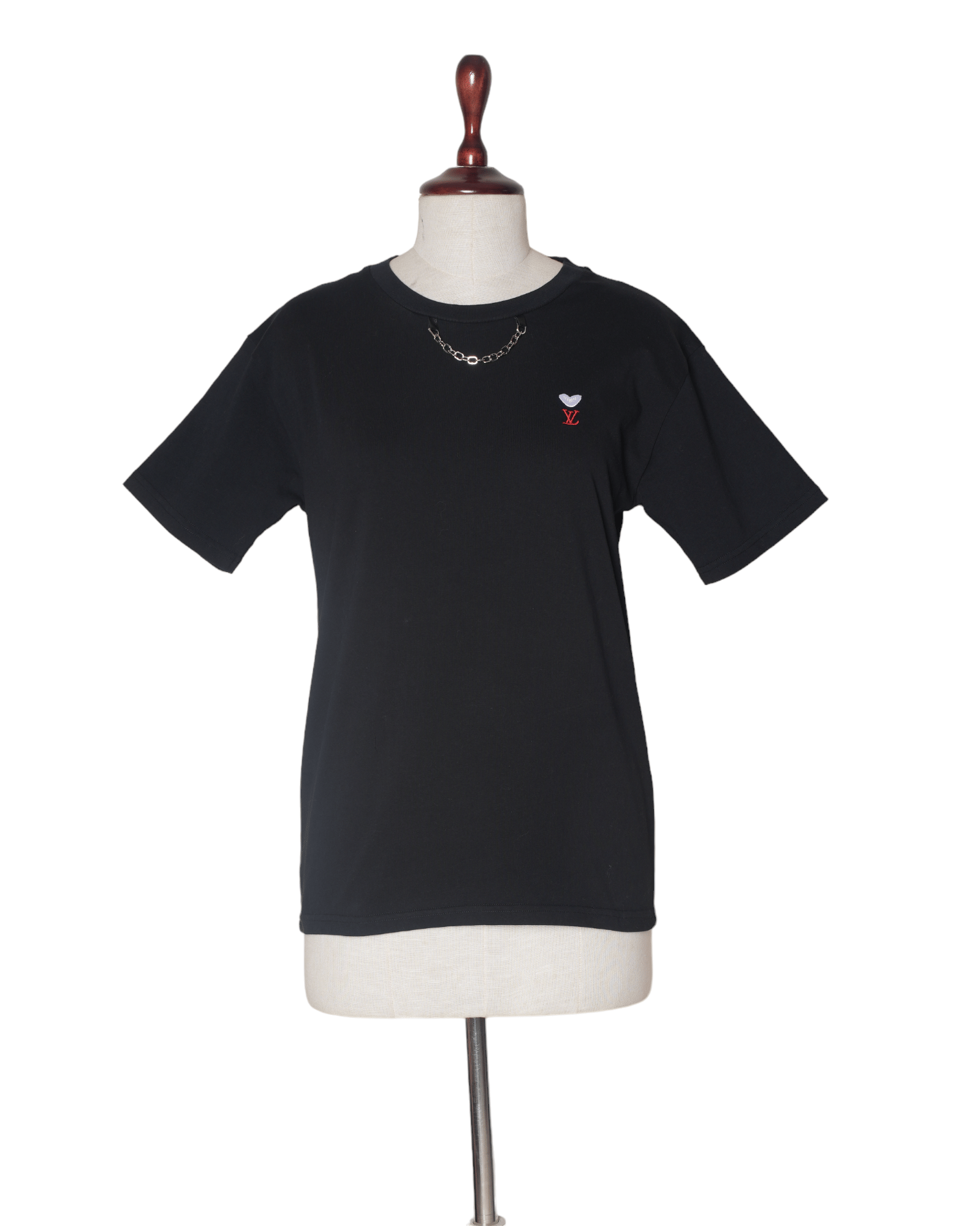 Louis Vuitton Heart With Metallic Chain T - shirt