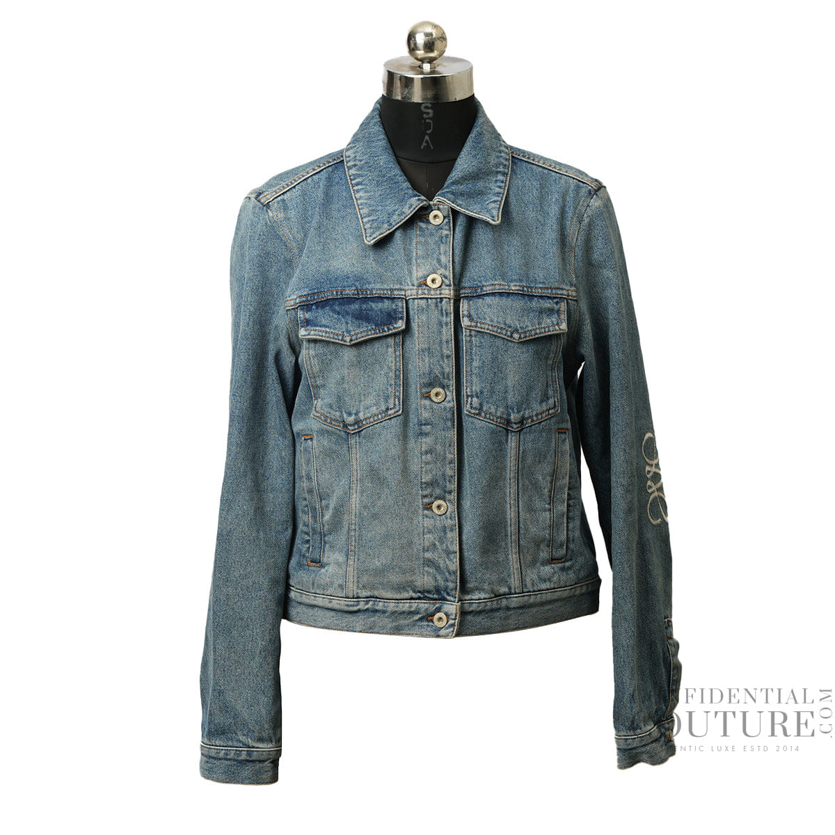 Loewe Anagram Women's Denim Jacket Size 44