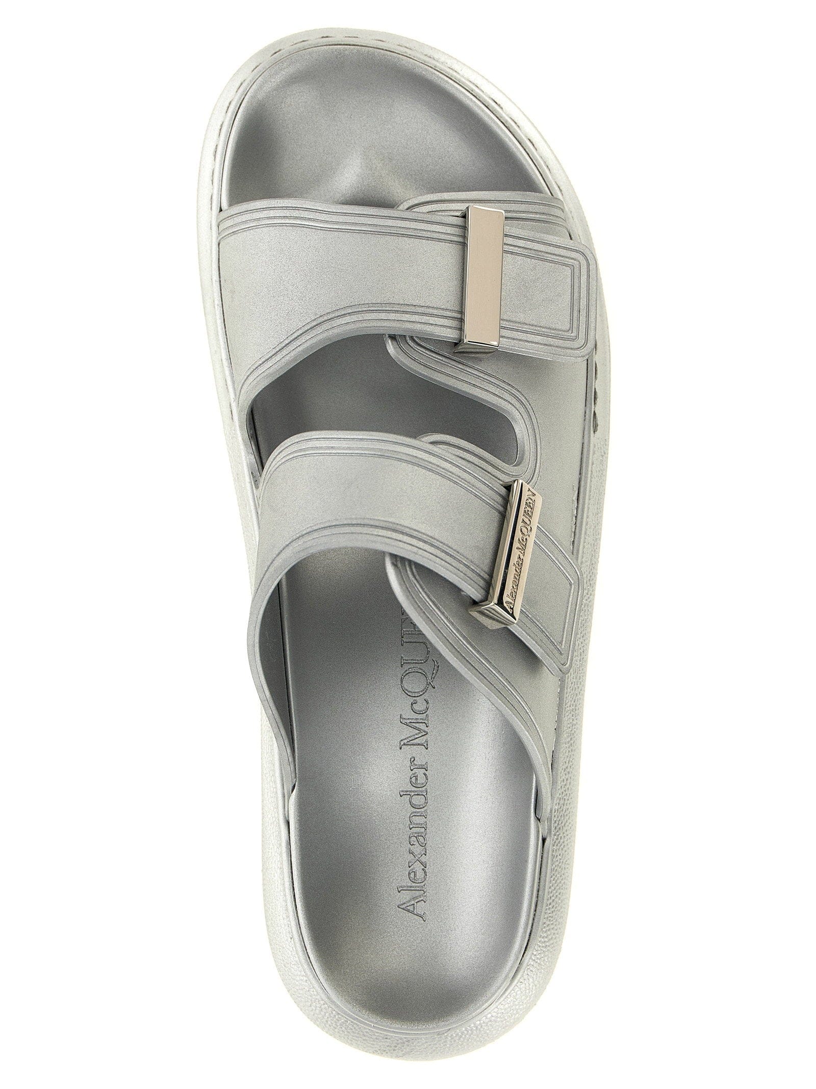 Alexander McQueen Hybrid Sandal — Silver