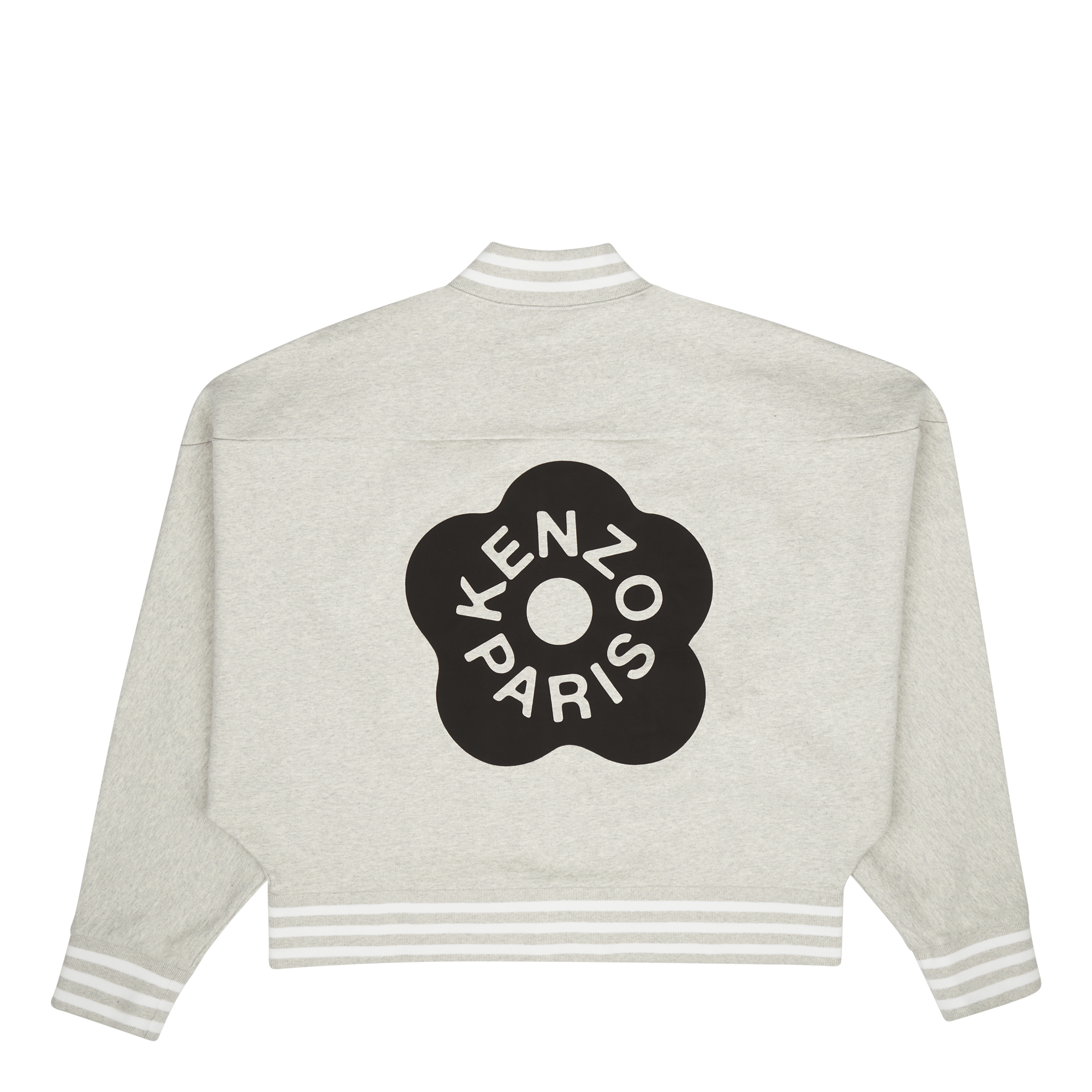 Kenzo Zip Up Sweatshirt Boke Flower Pale Grey