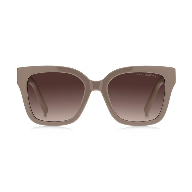 Marc Jacobs Sunglasses Square Full Rim, Beige Frame And Brown Gradient Lens Marc658/s010Aha