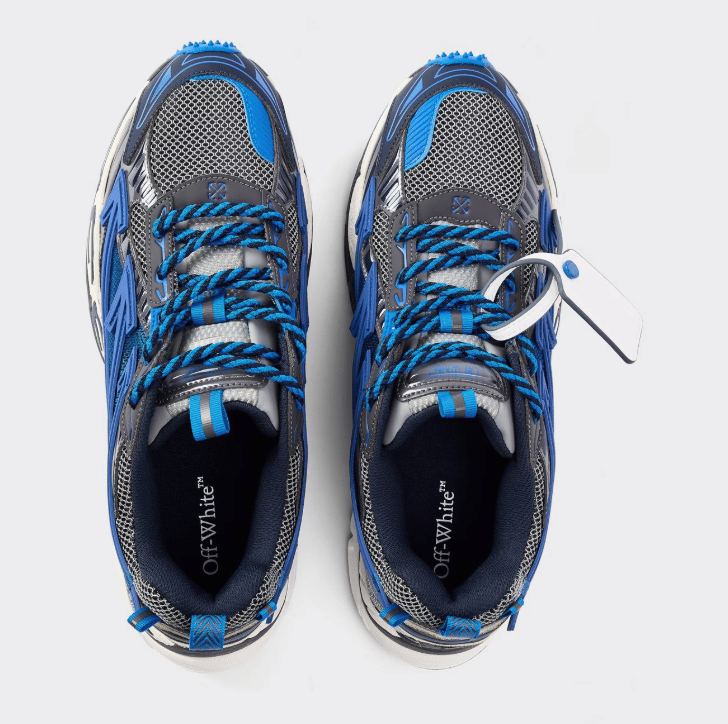 OFF WHITE Men's Be Right Back Sneakers Gunmetal/Blue