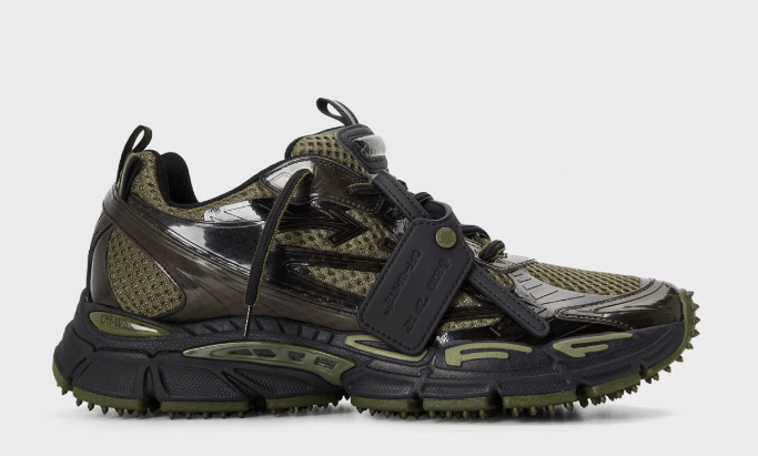 OFF WHITE Mens Be Right Back Sneakers Green/Black