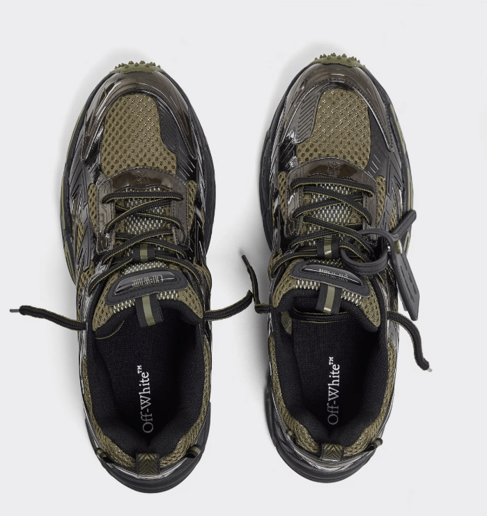 OFF WHITE Mens Be Right Back Sneakers Green/Black