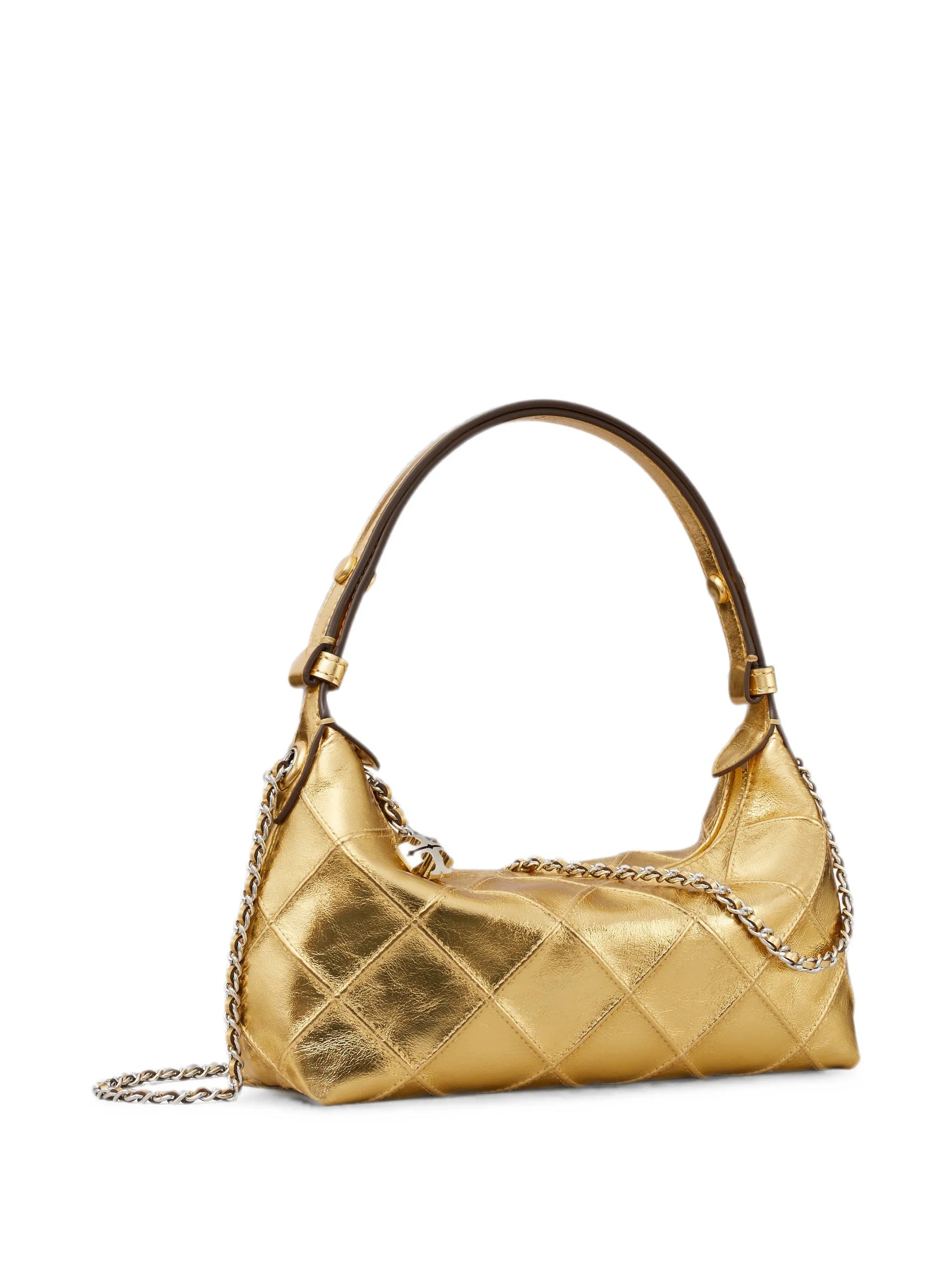 Tory Burch Fleming metallic pochette