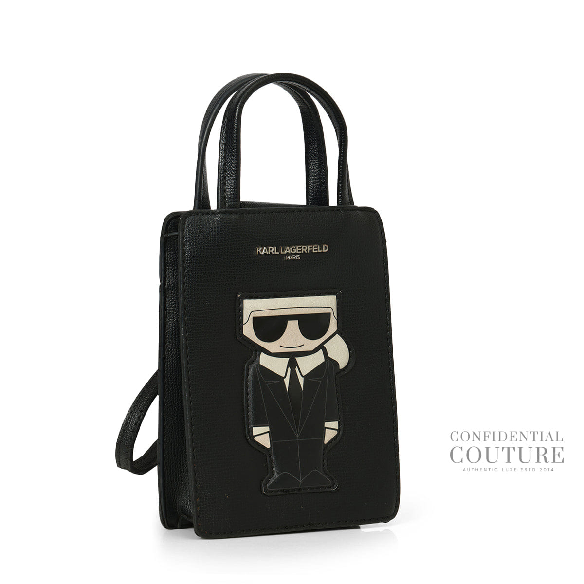 KARL Lagerfeld Paris Maybelle Phone Black Crossbody Bag