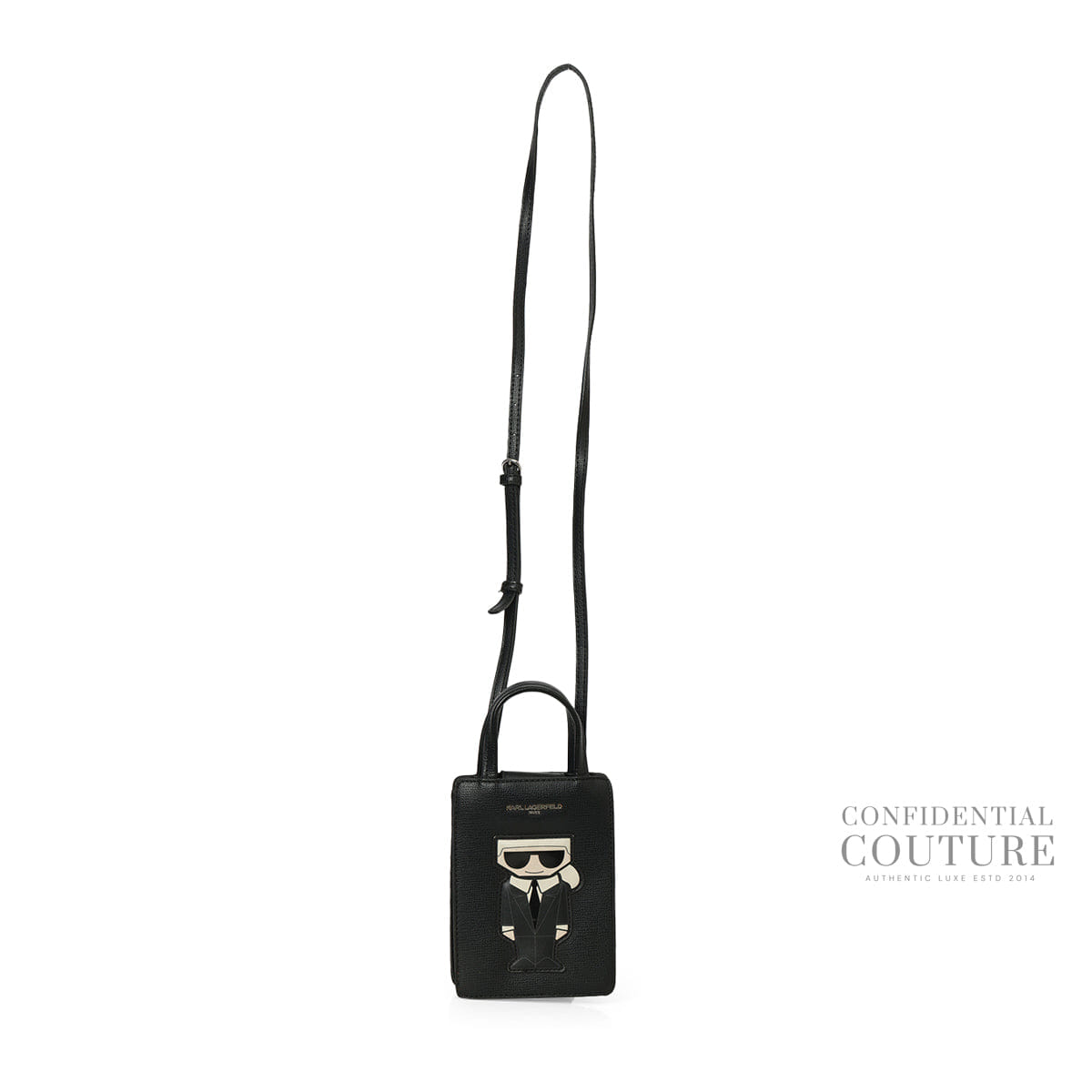 KARL Lagerfeld Paris Maybelle Phone Black Crossbody Bag