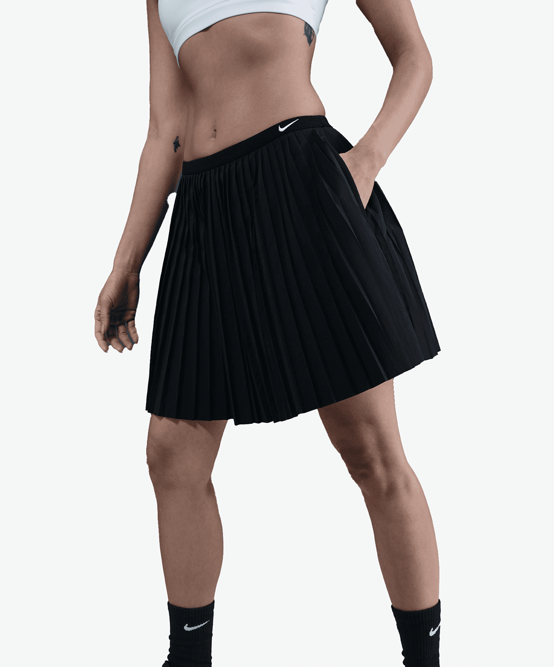 NIKE | PLEATED SKIRT { BLACK/SAIL
