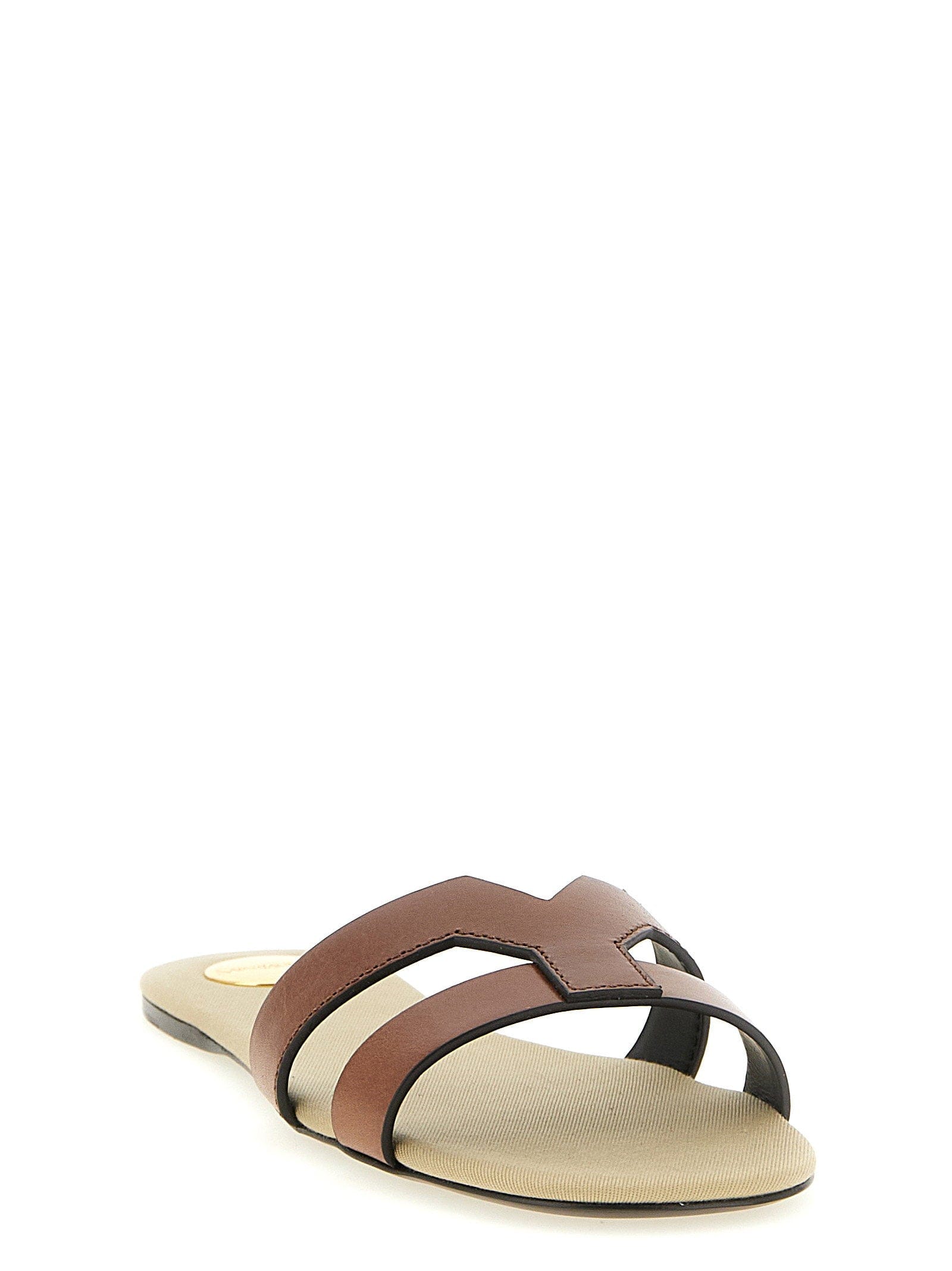 Saint Laurent Mabrouka Sandals — Brown