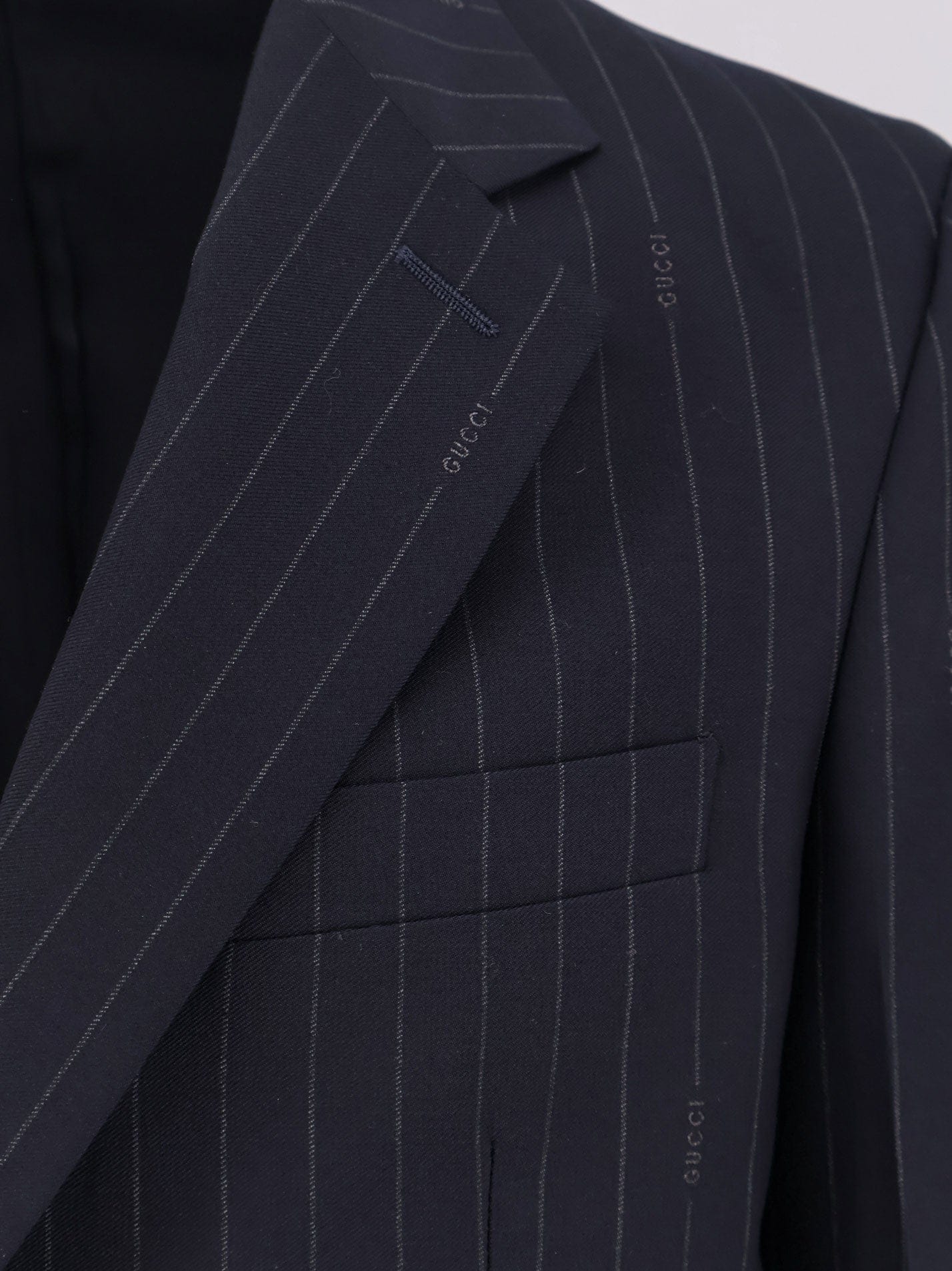 Gucci pinstripe wool single - breasted blazer