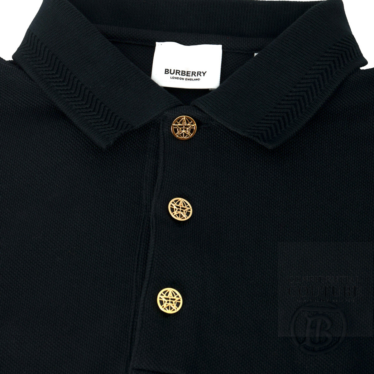 Burberry Polo T-Shirt Cotton Navy Blue | XS