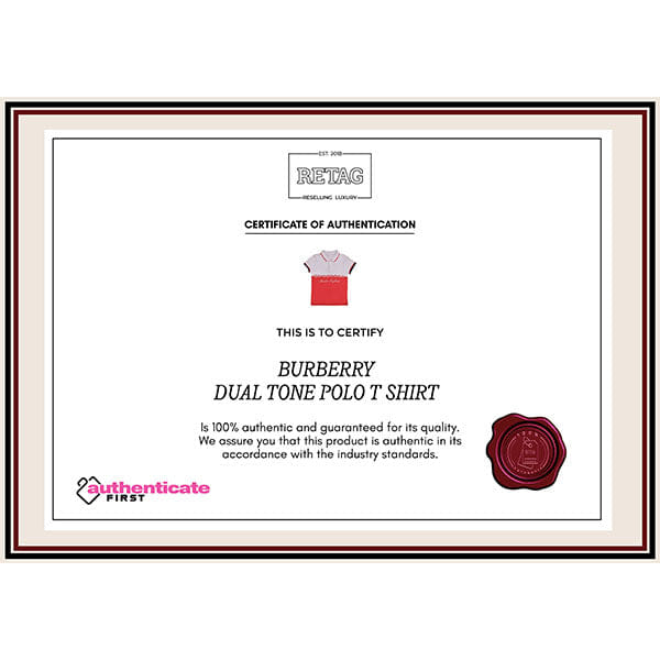 Burberry Dual Tone Polo T-Shirt