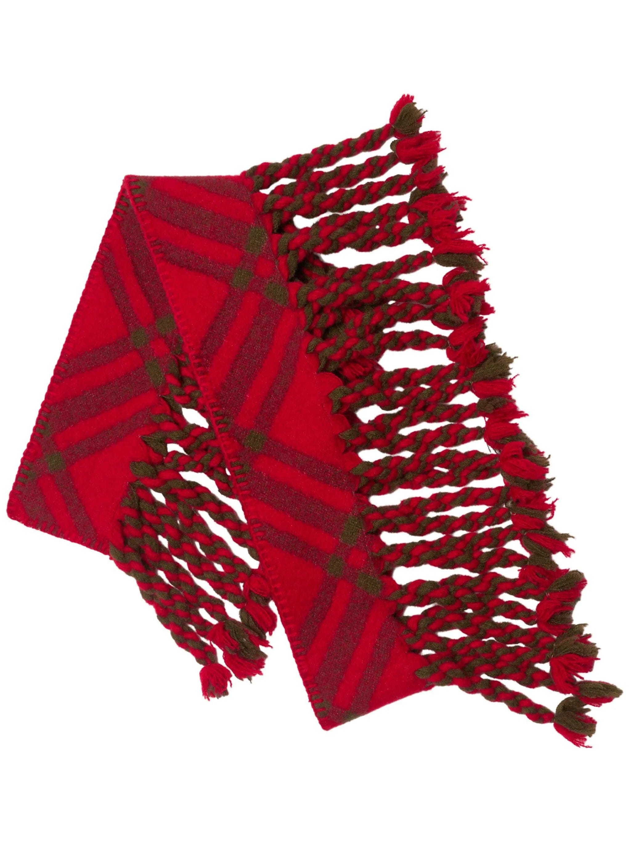 Burberry check wool skinny scarf