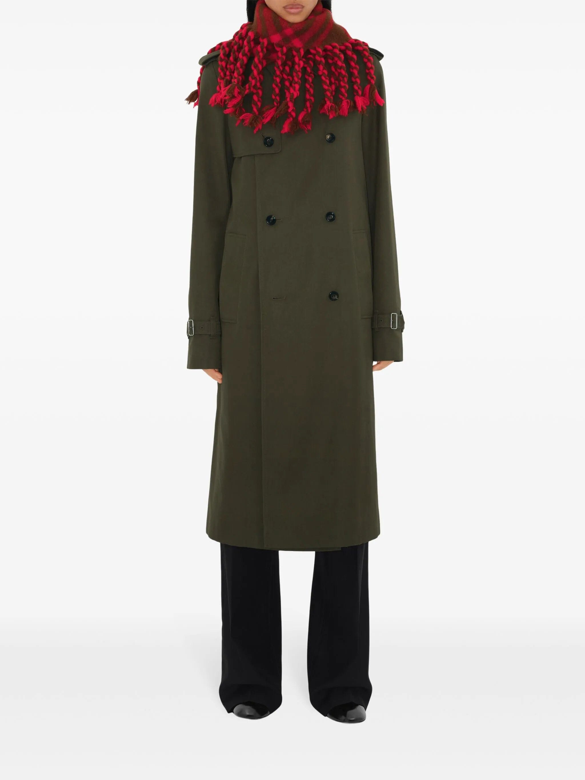 Burberry check wool skinny scarf