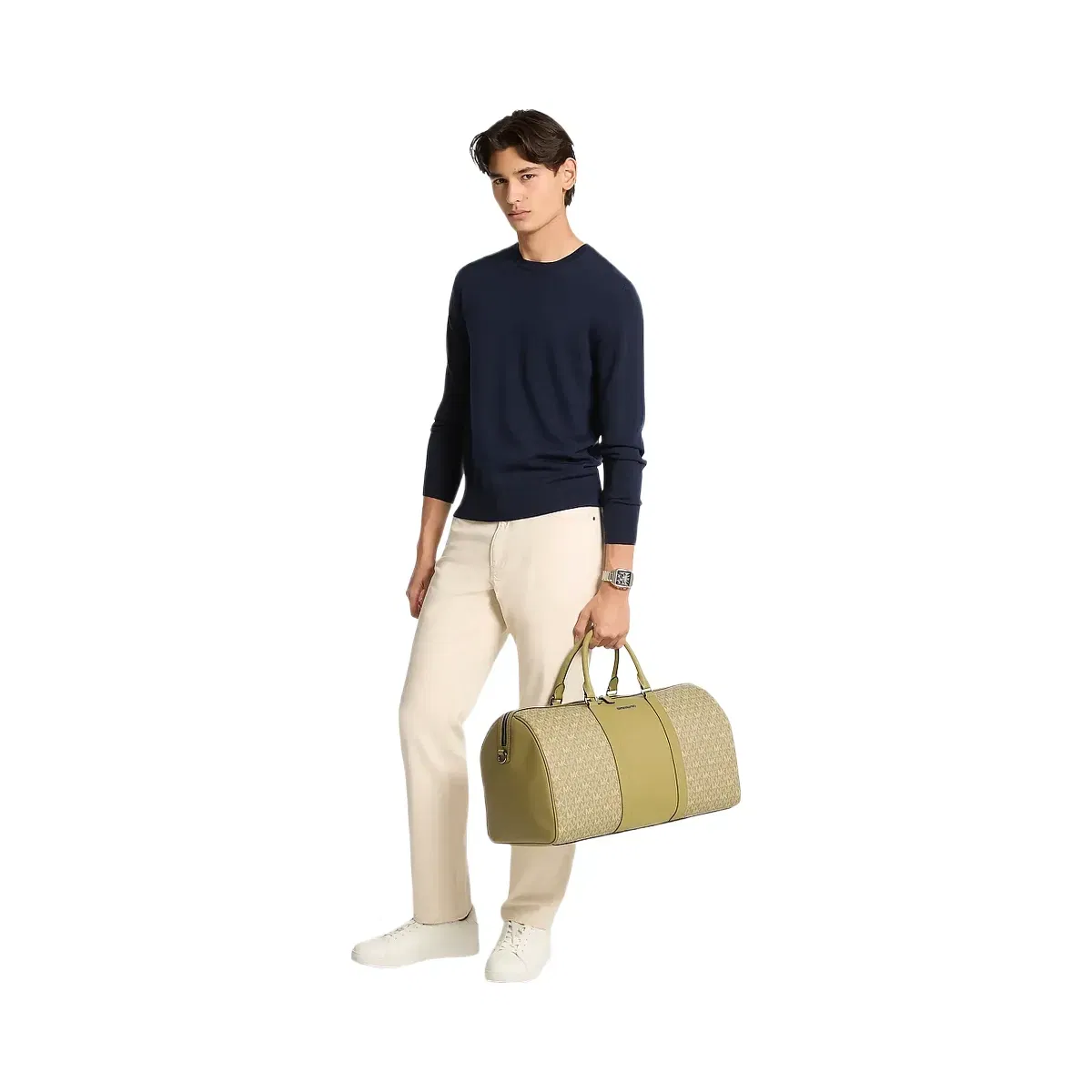 Michael Kors Cooper Signature Logo Duffel Bag Oregano