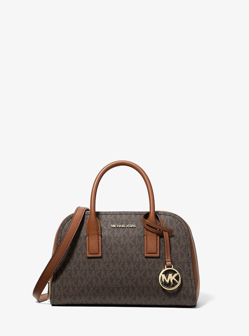 Michael Kors Ashton Small Signature Logo Messenger Bag Brown