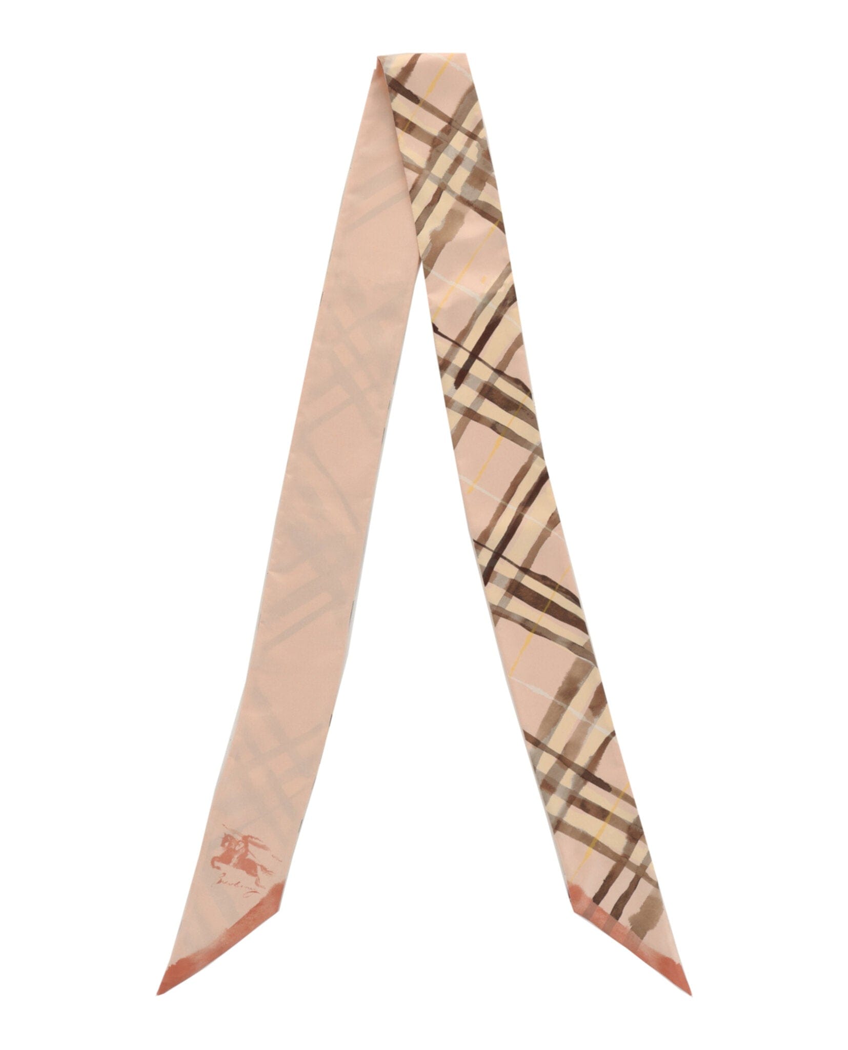 Burberry Womens Watercolor Check Silk Scarf