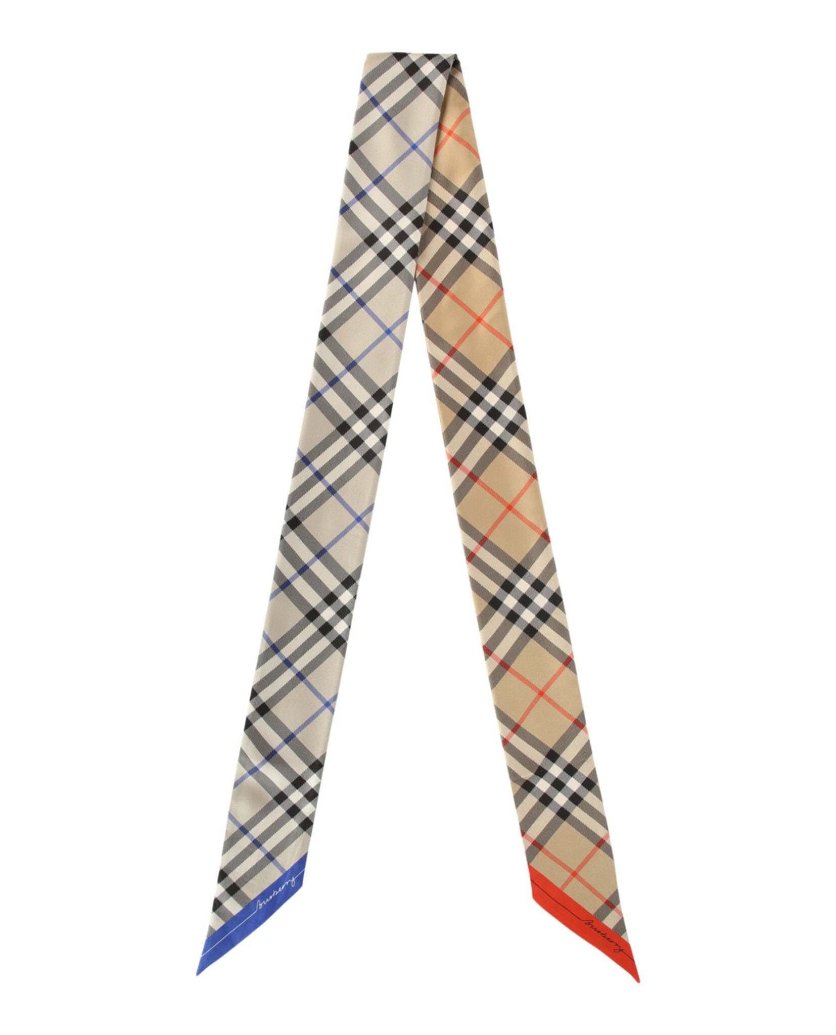 Burberry Womens Reversible Check - To - Check Silk Scarf