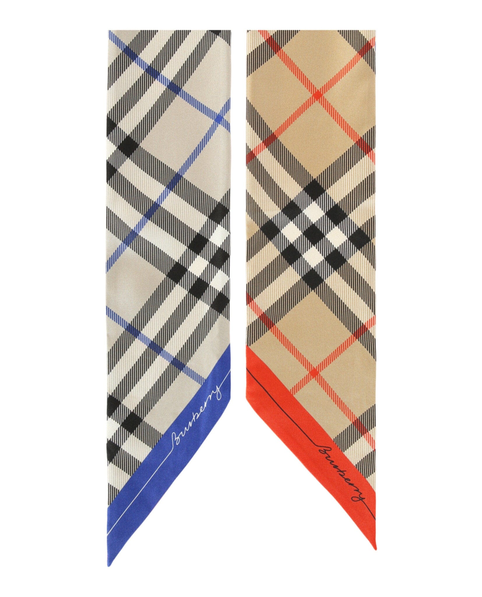 Burberry Womens Reversible Check - To - Check Silk Scarf