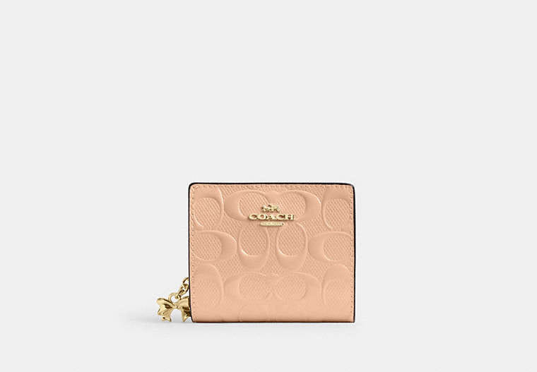 Coach Snap Wallet In Signature Leather With Charm